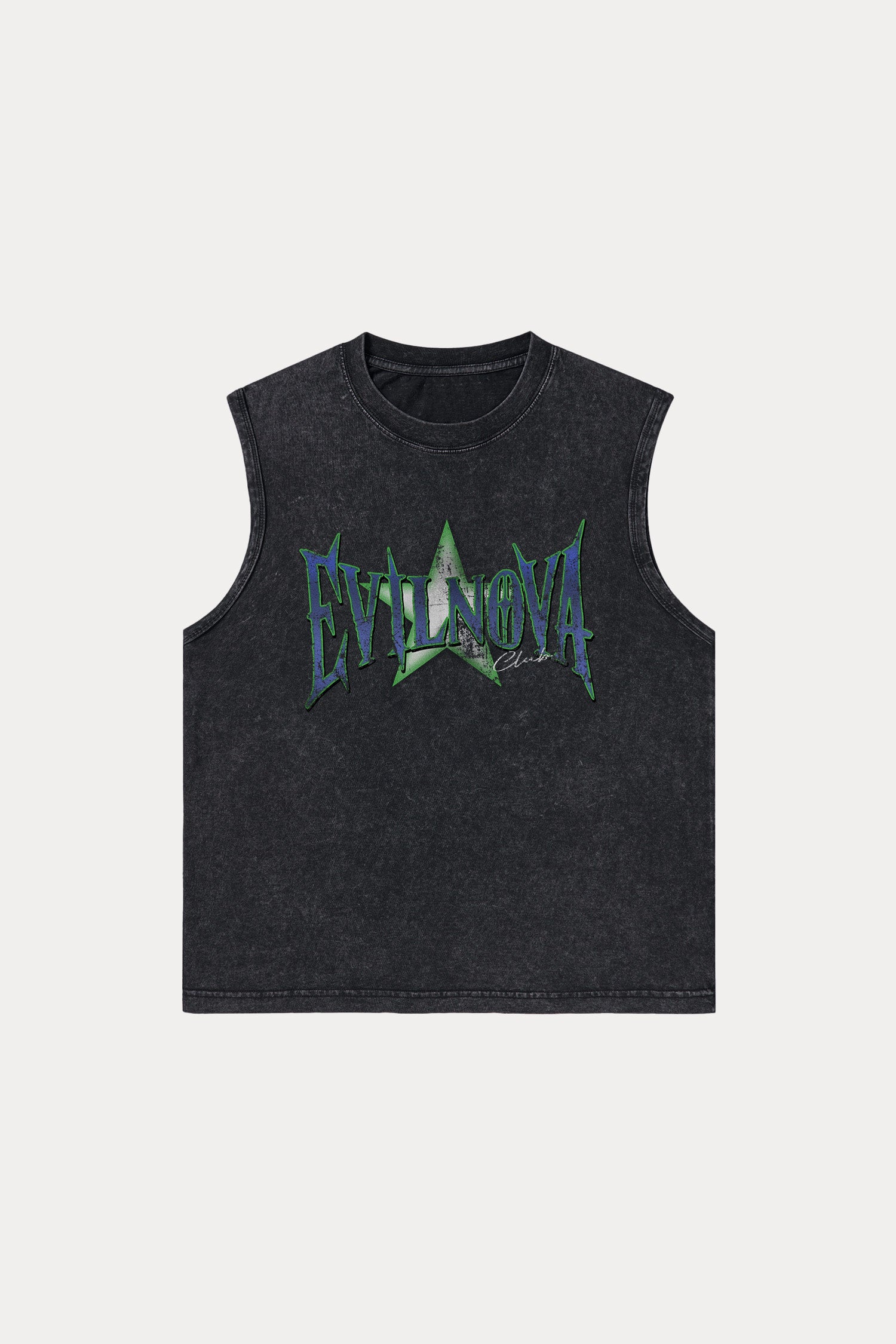 Evilnova Star club Washed Tank Top-Evilnova