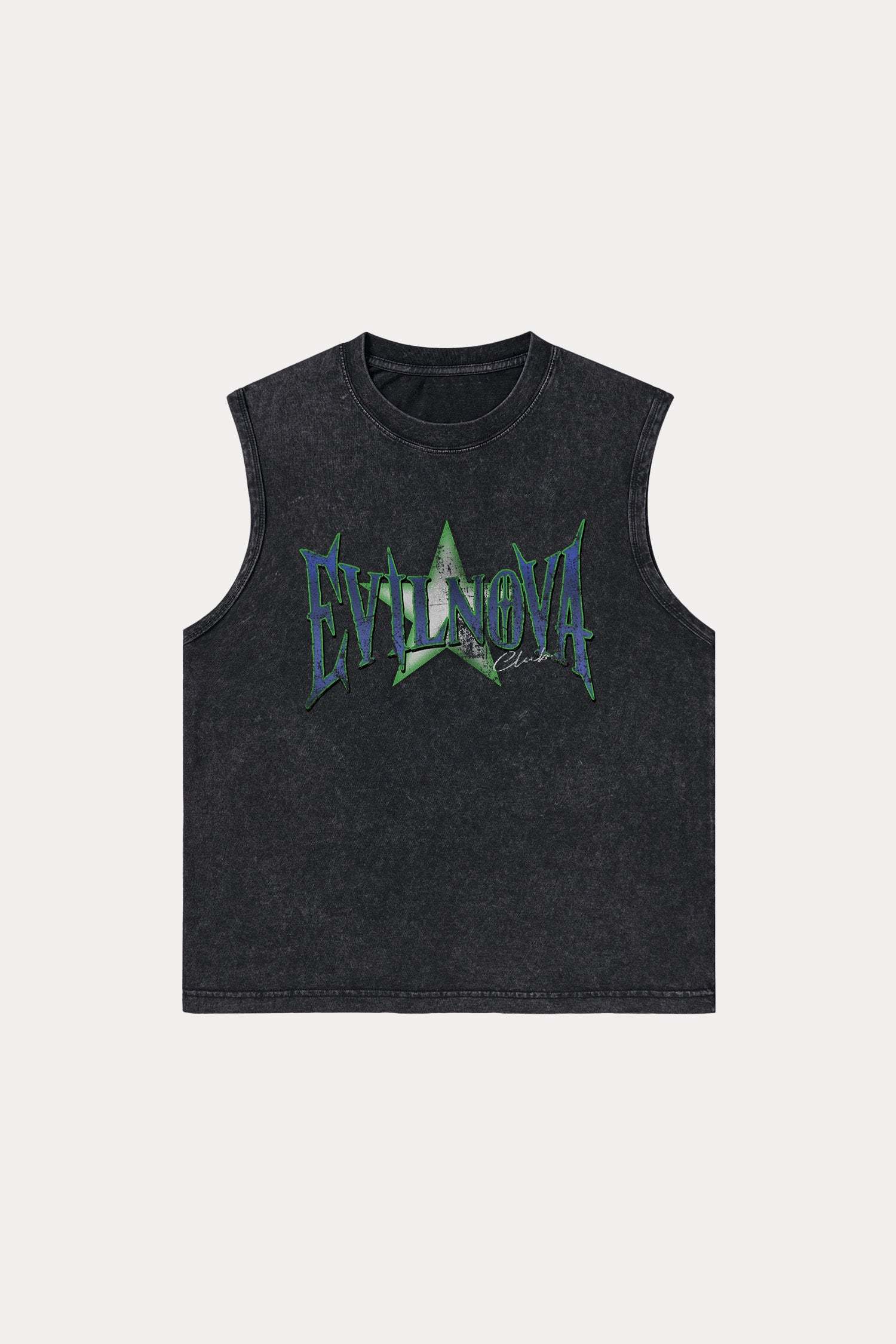 Evilnova Star club Washed Tank Top-Evilnova
