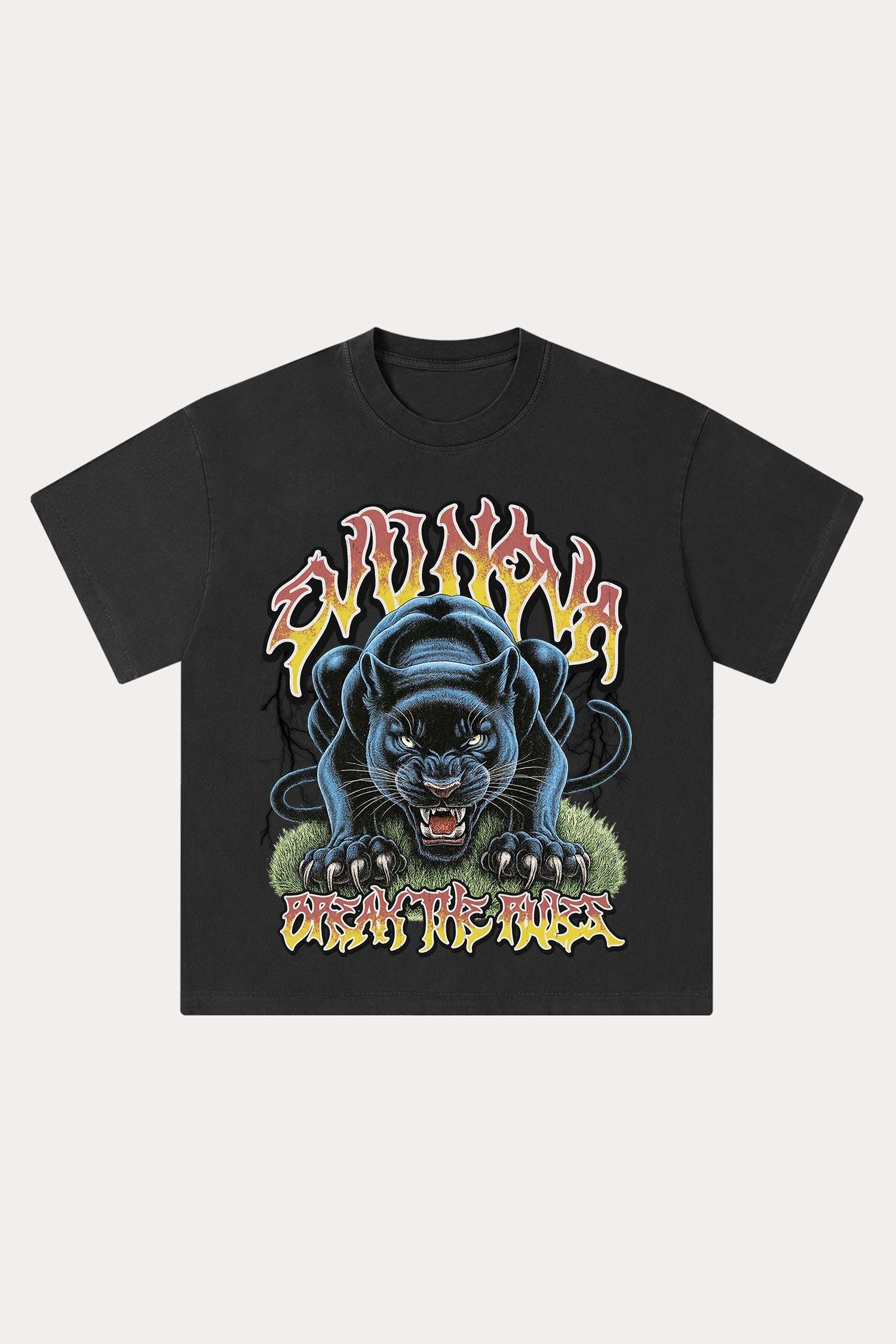 Evilnova Break The Rules Washed Streetwear T-Shirt-Evilnova