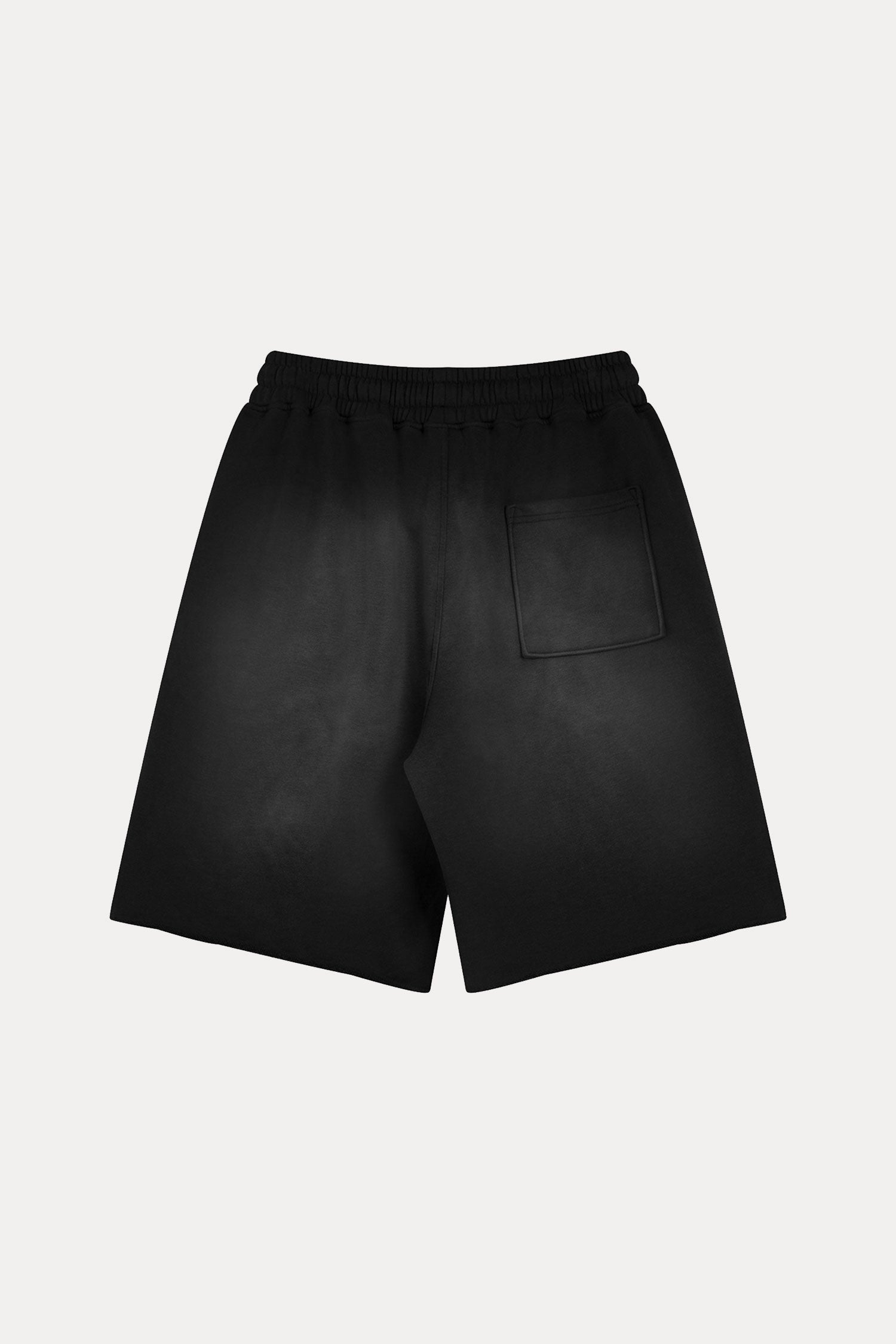 Evilnova Black Flame Washed Raw-Hem Sweatshorts-Evilnova