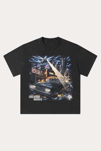 Evilnova Chase Washed Streetwear T-Shirt-Evilnova