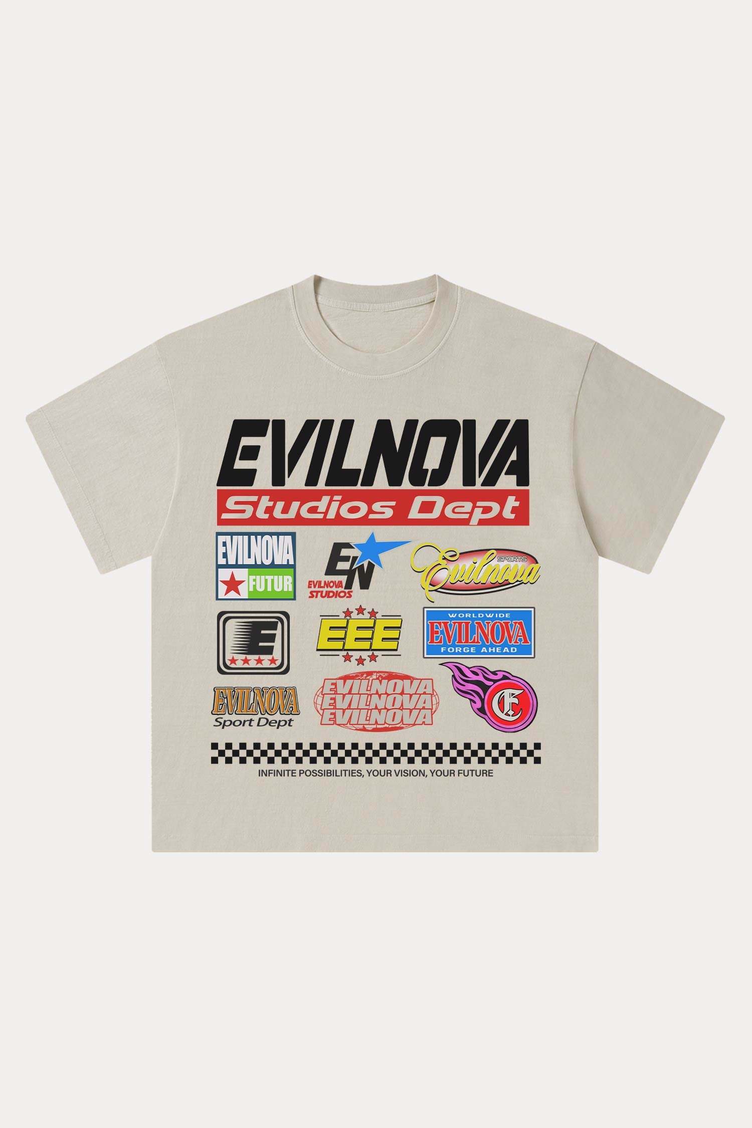 Evilnova Studios Dept Washed Streetwear T-Shirt-Evilnova