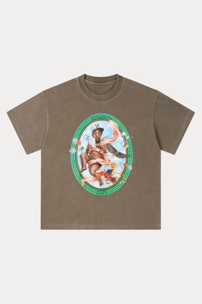 Evilnova Sacred Art Washed Streetwear T-Shirt-Evilnova