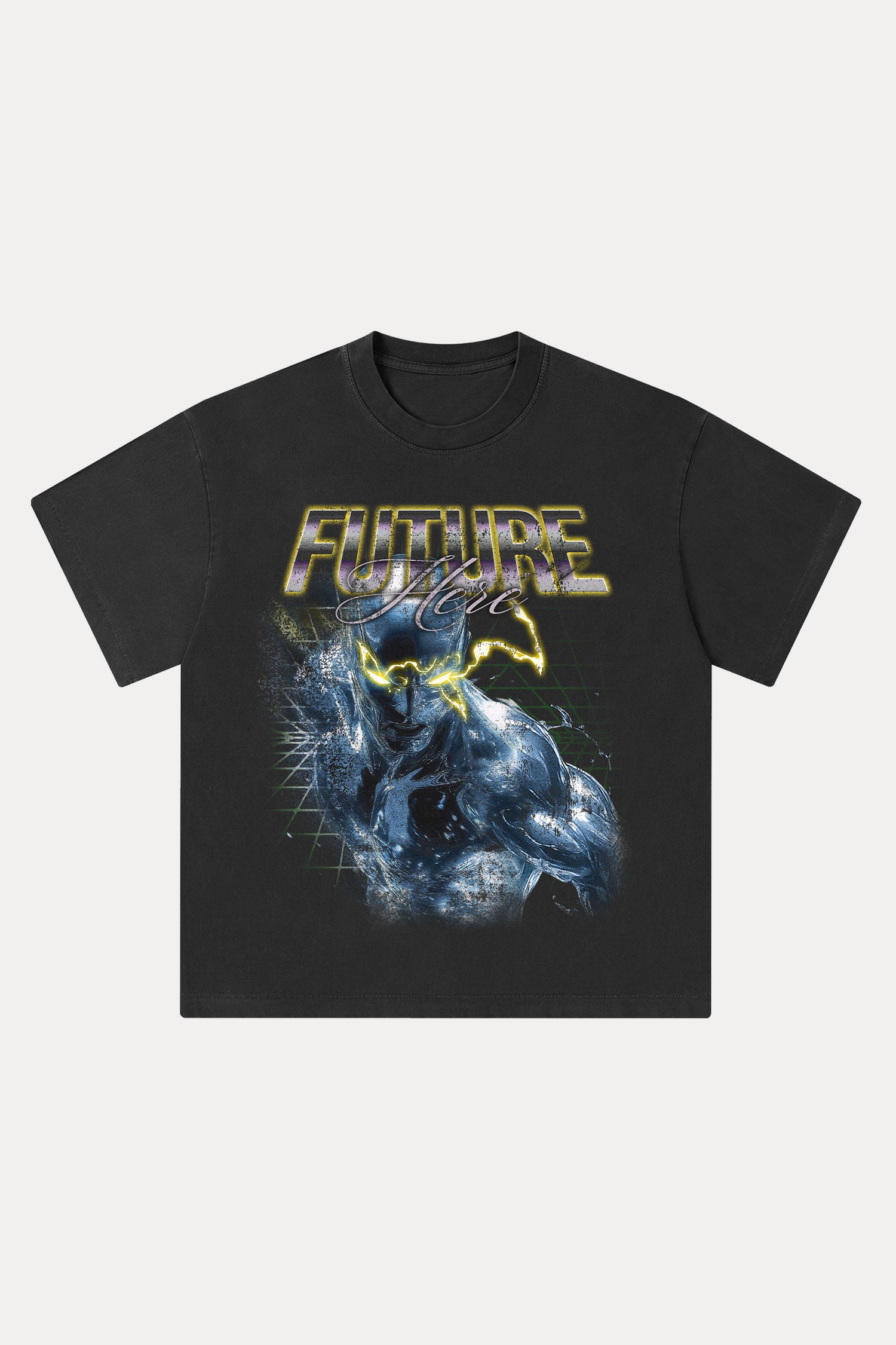 Evilnova Future Here Washed Streetwear T-Shirt-Evilnova