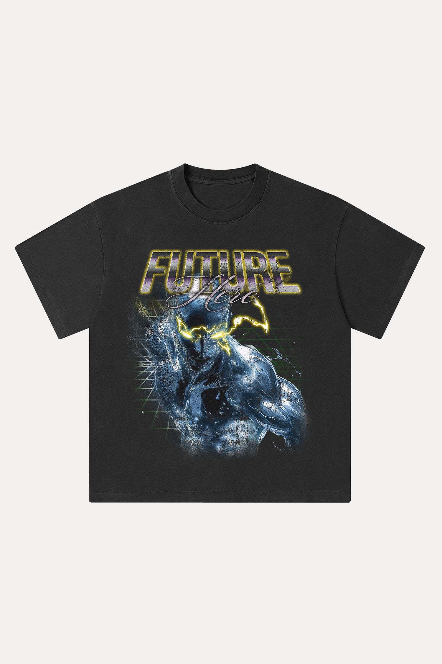 Evilnova Future Here Washed Streetwear T-Shirt-Evilnova