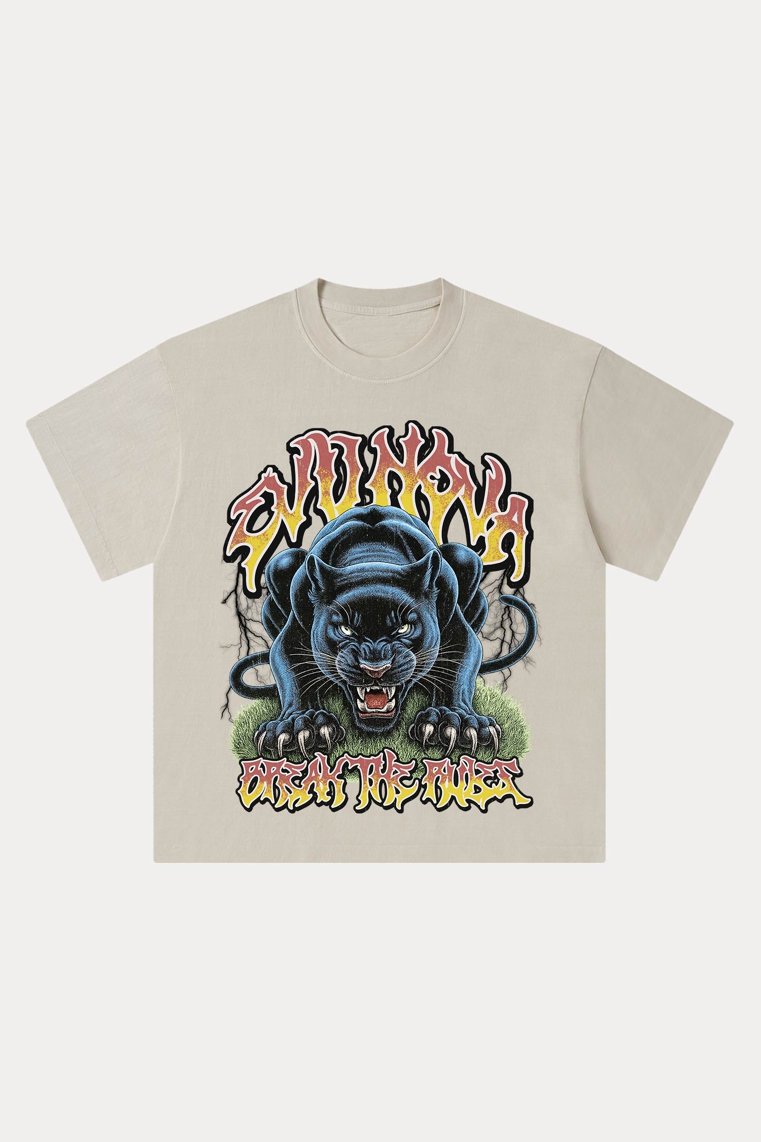 Evilnova Break The Rules Washed Streetwear T-Shirt-Evilnova