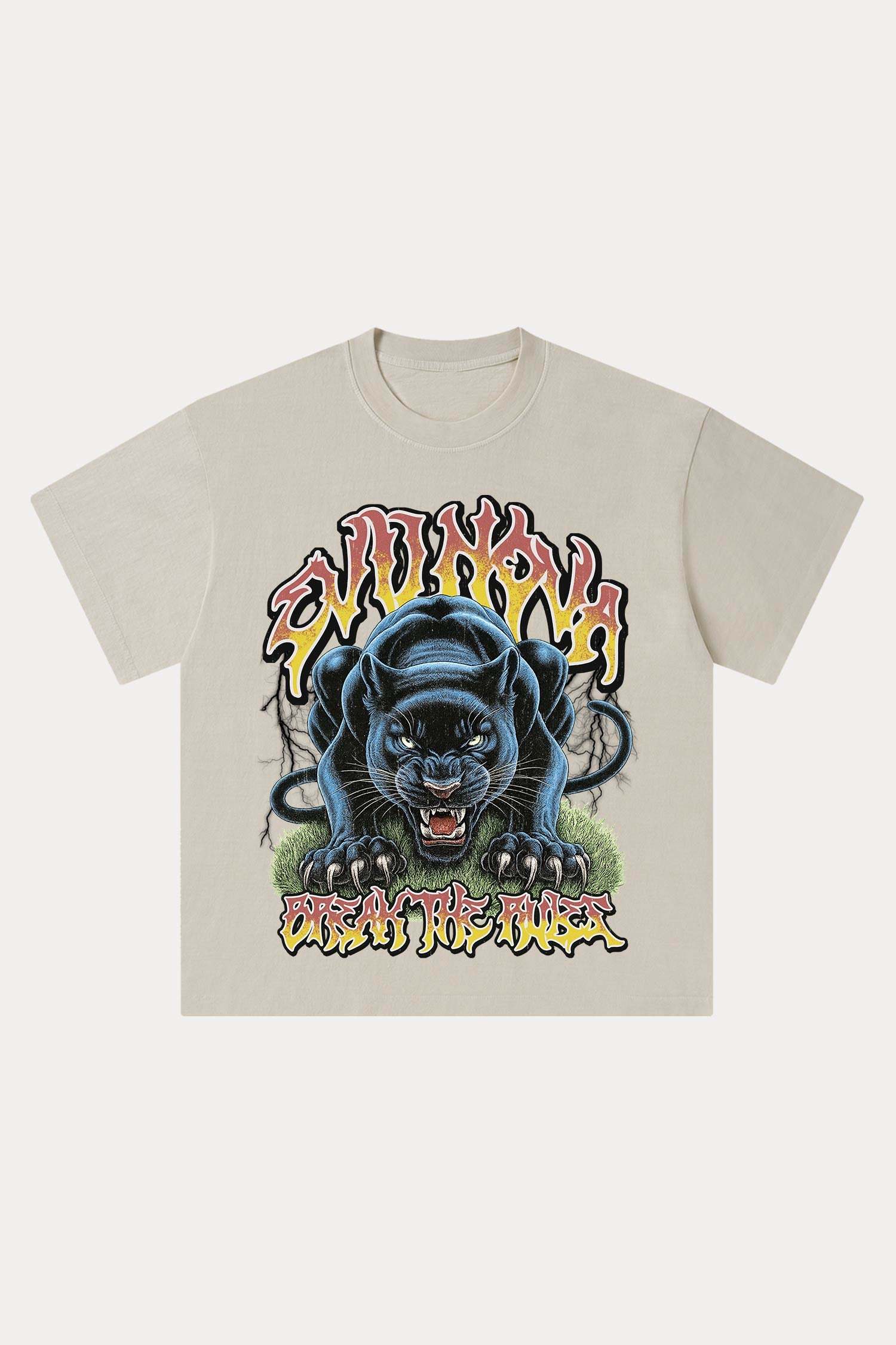 Evilnova Break The Rules Washed Streetwear T-Shirt-Evilnova