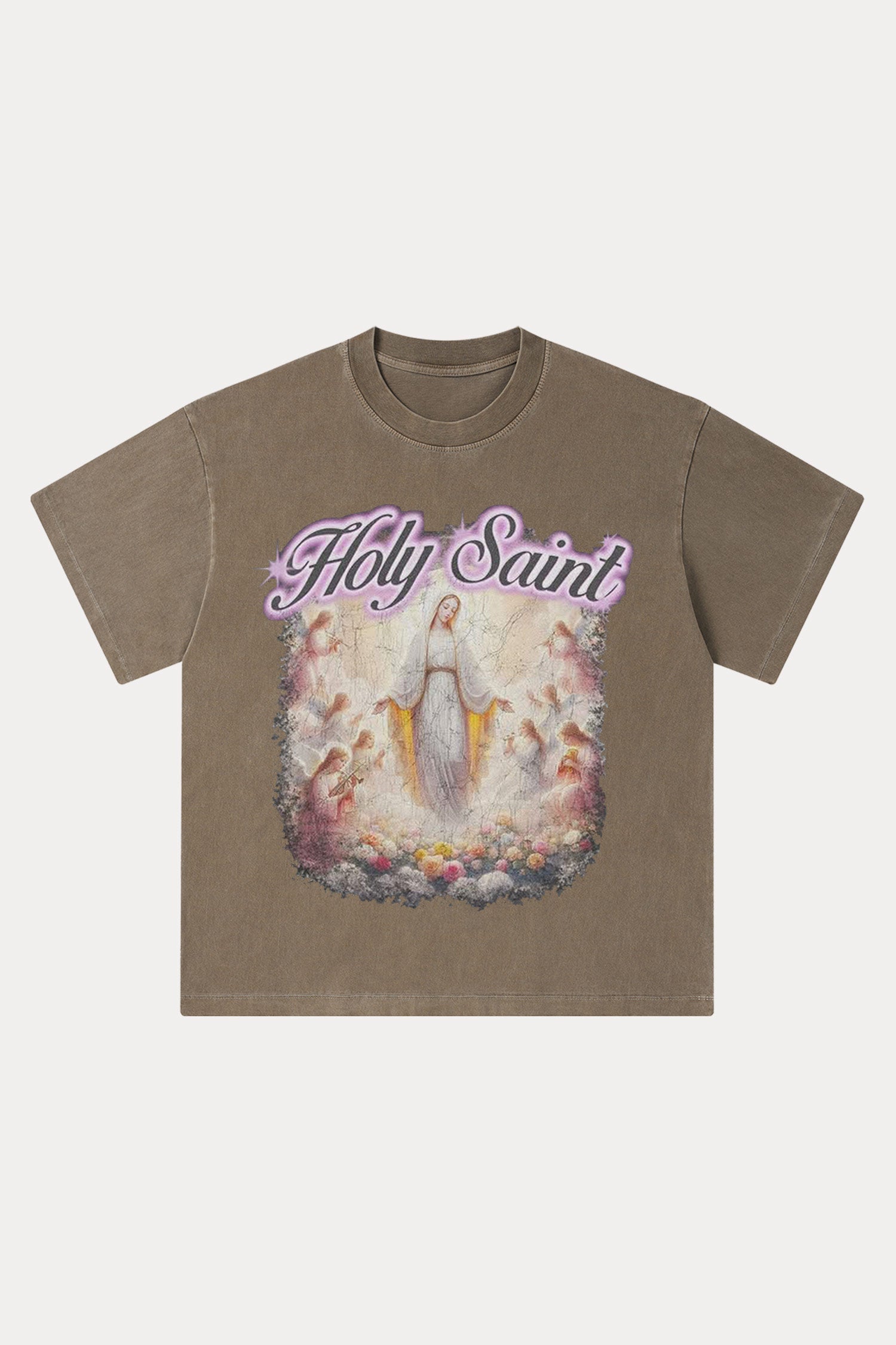 Evilnova Holy Saint Washed Streetwear T-Shirt-Evilnova