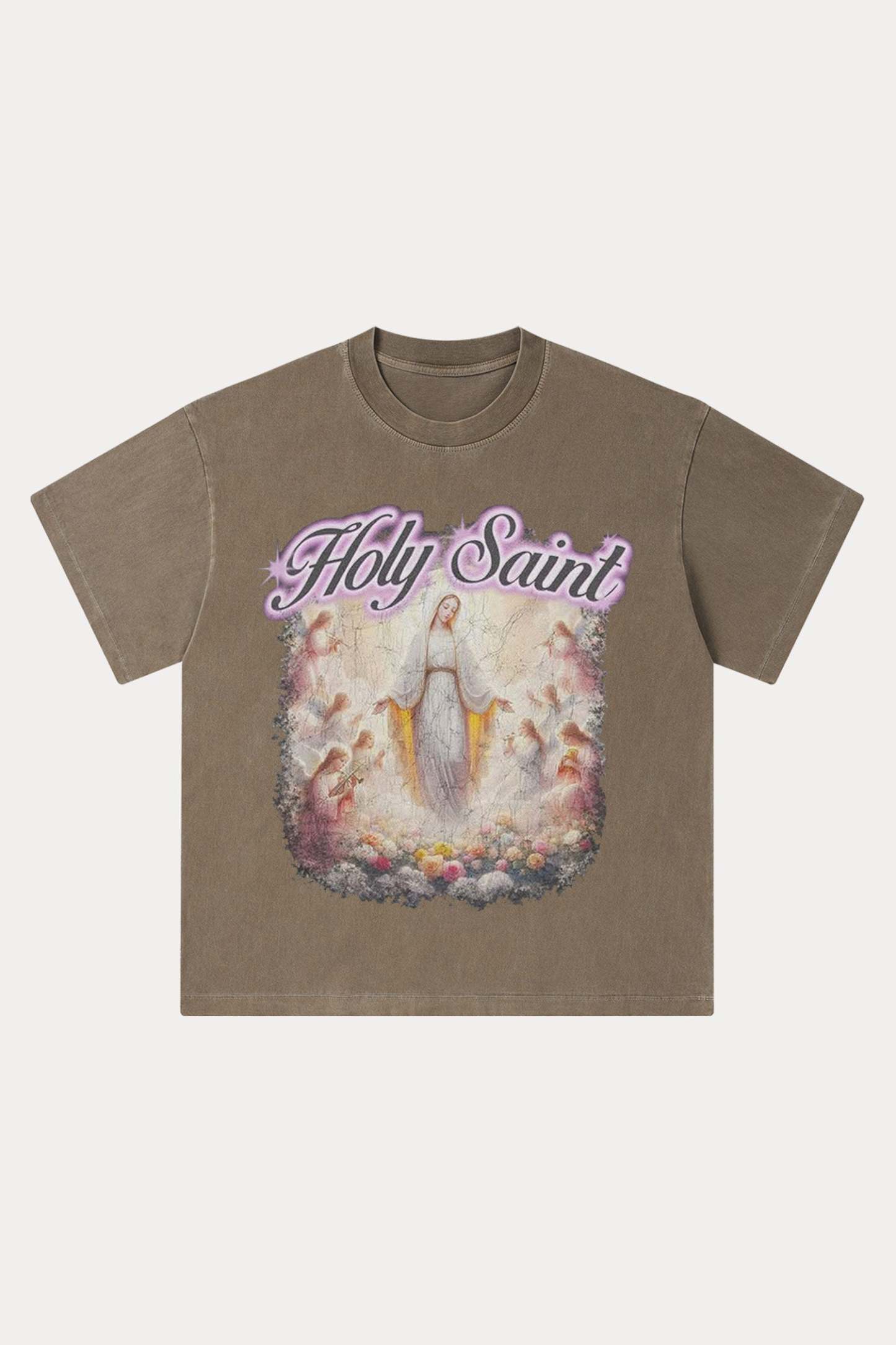 Evilnova Holy Saint Washed Streetwear T-Shirt-Evilnova