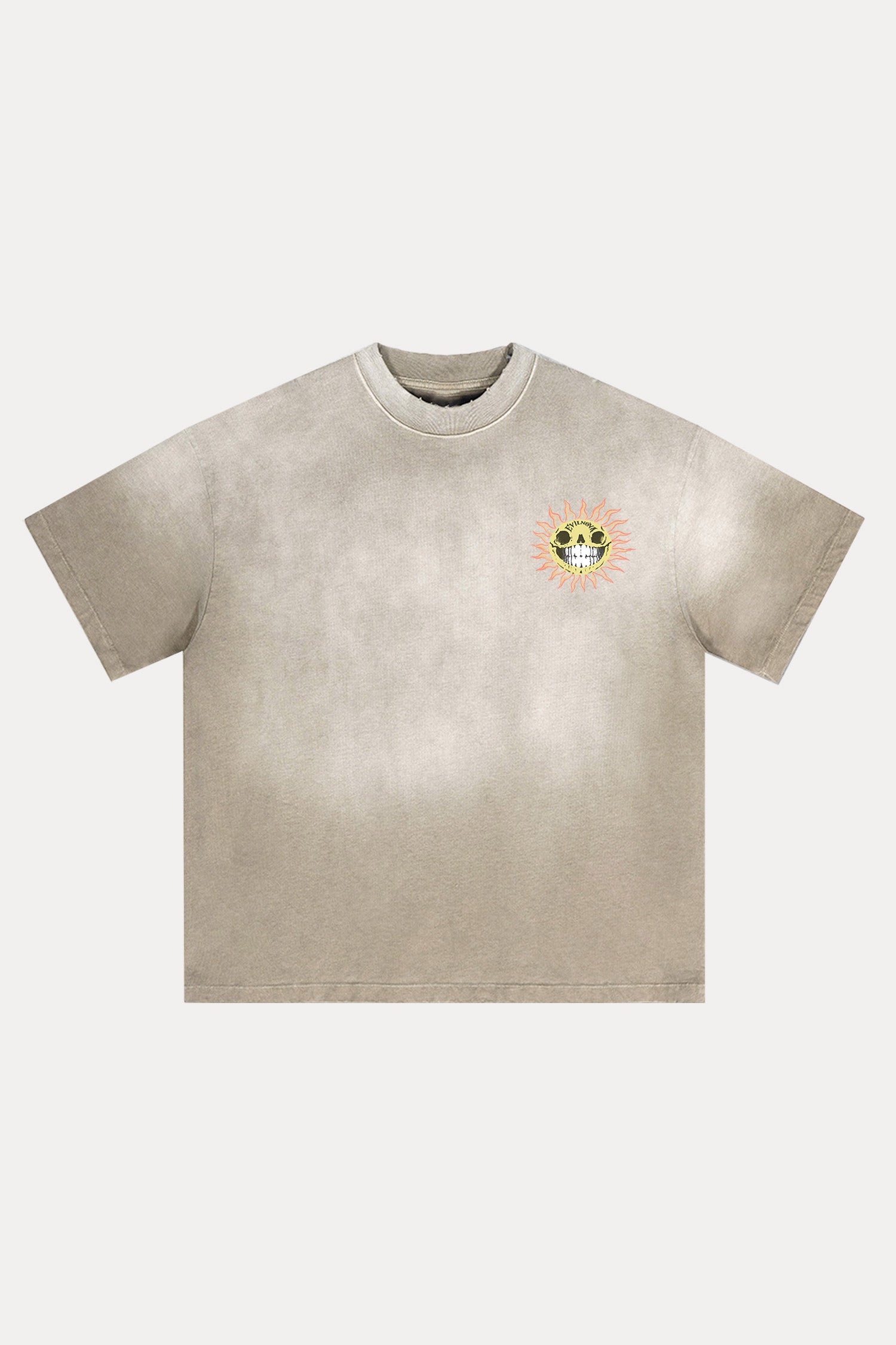 Evilnova The Grin of Doom Distressed Washed T-Shirt-Evilnova