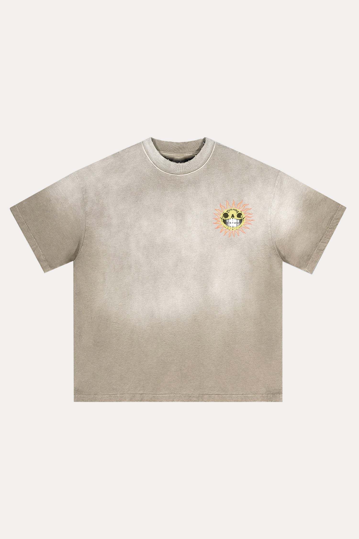 Evilnova The Grin of Doom Distressed Washed T-Shirt-Evilnova