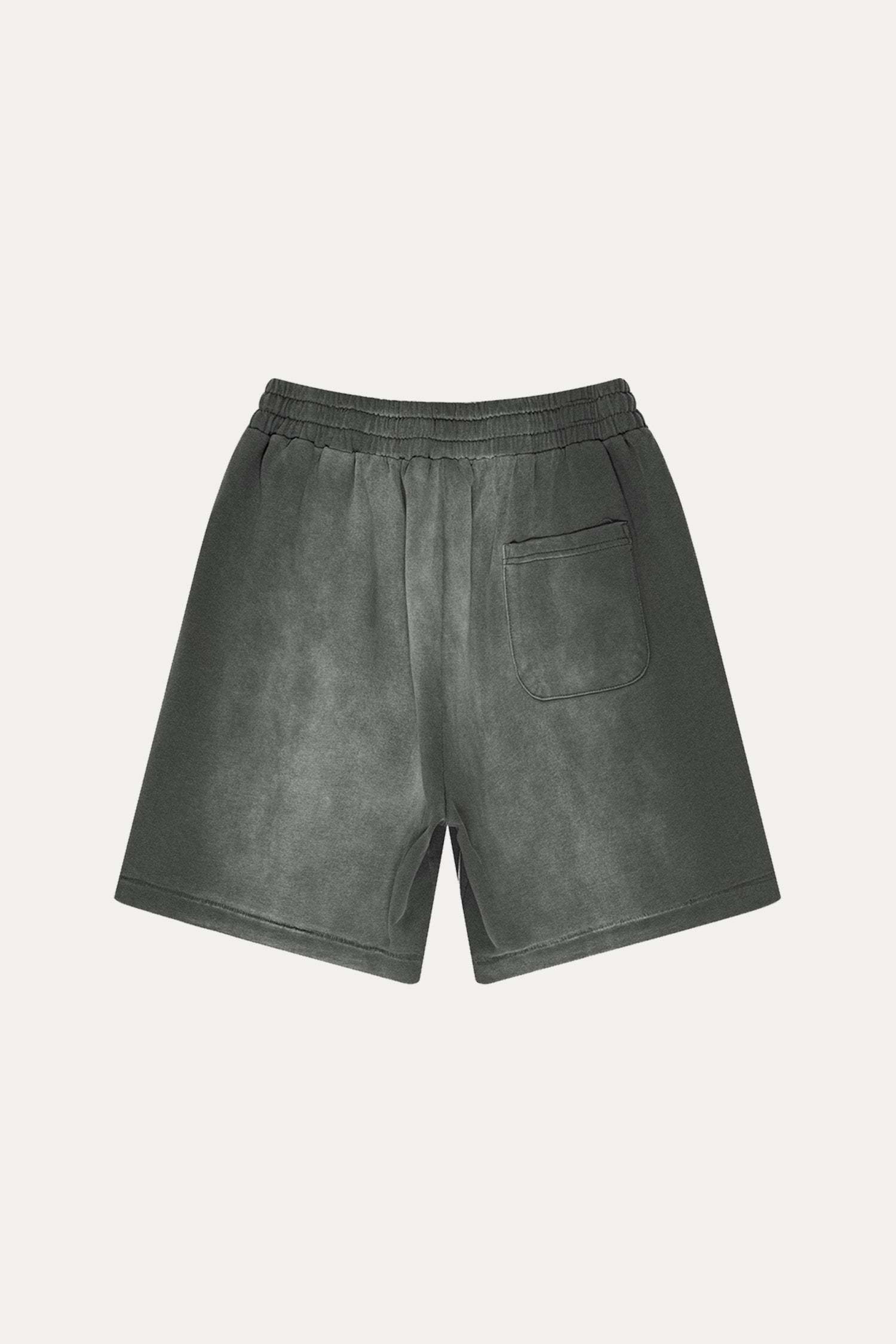 Evilnova Vintage Dark Gray Washed Distressed Tank Top & Sweatshorts Set-Evilnova