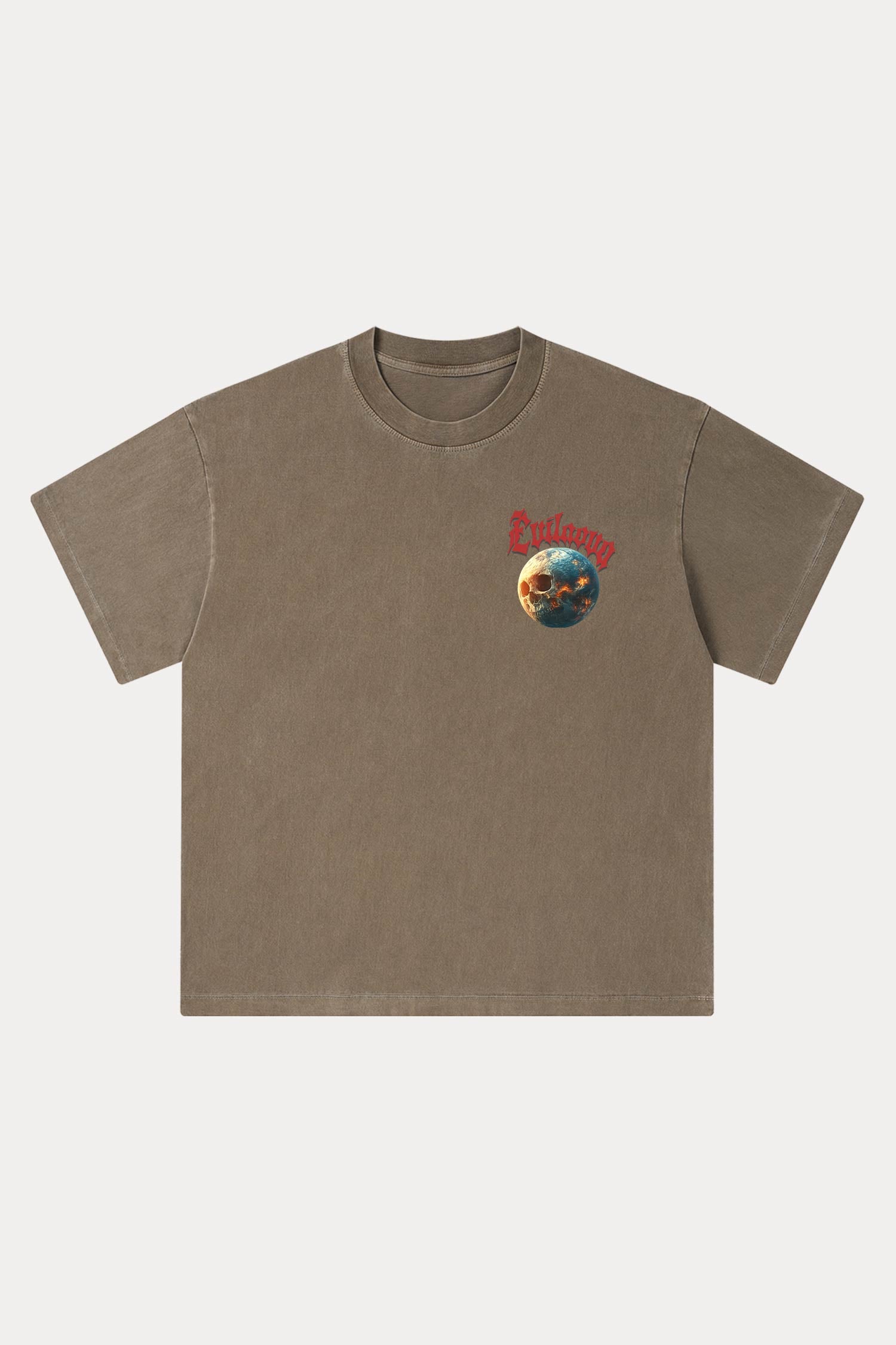 Evilnova Cosmic Explorer Washed Streetwear T-Shirt-Evilnova