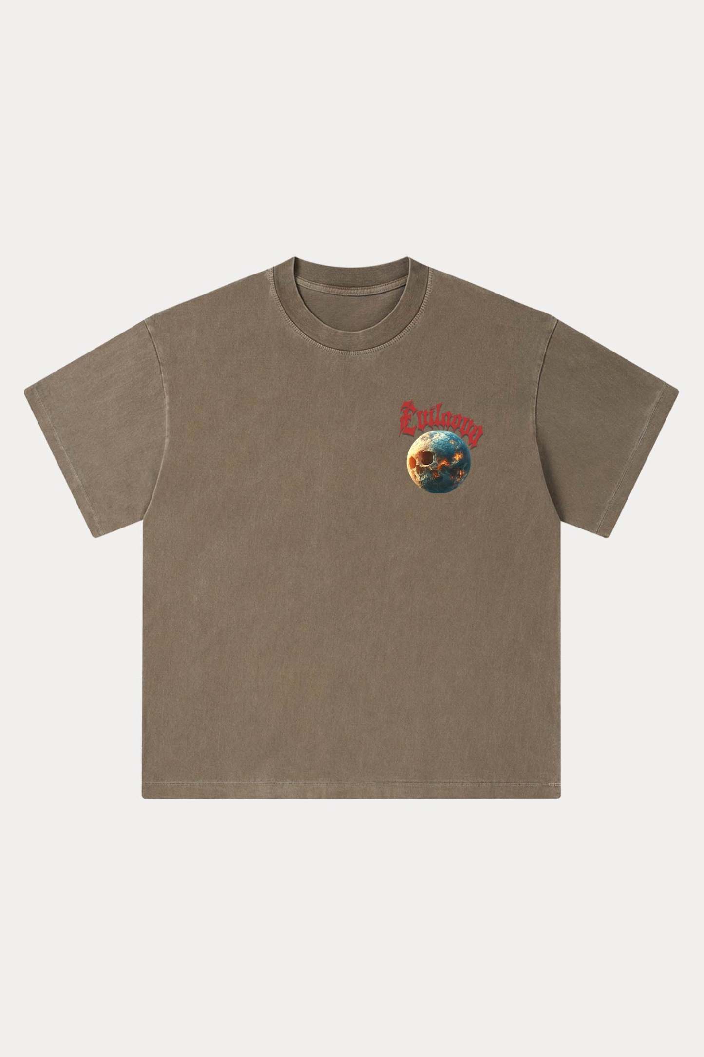 Evilnova Cosmic Explorer Washed Streetwear T-Shirt-Evilnova
