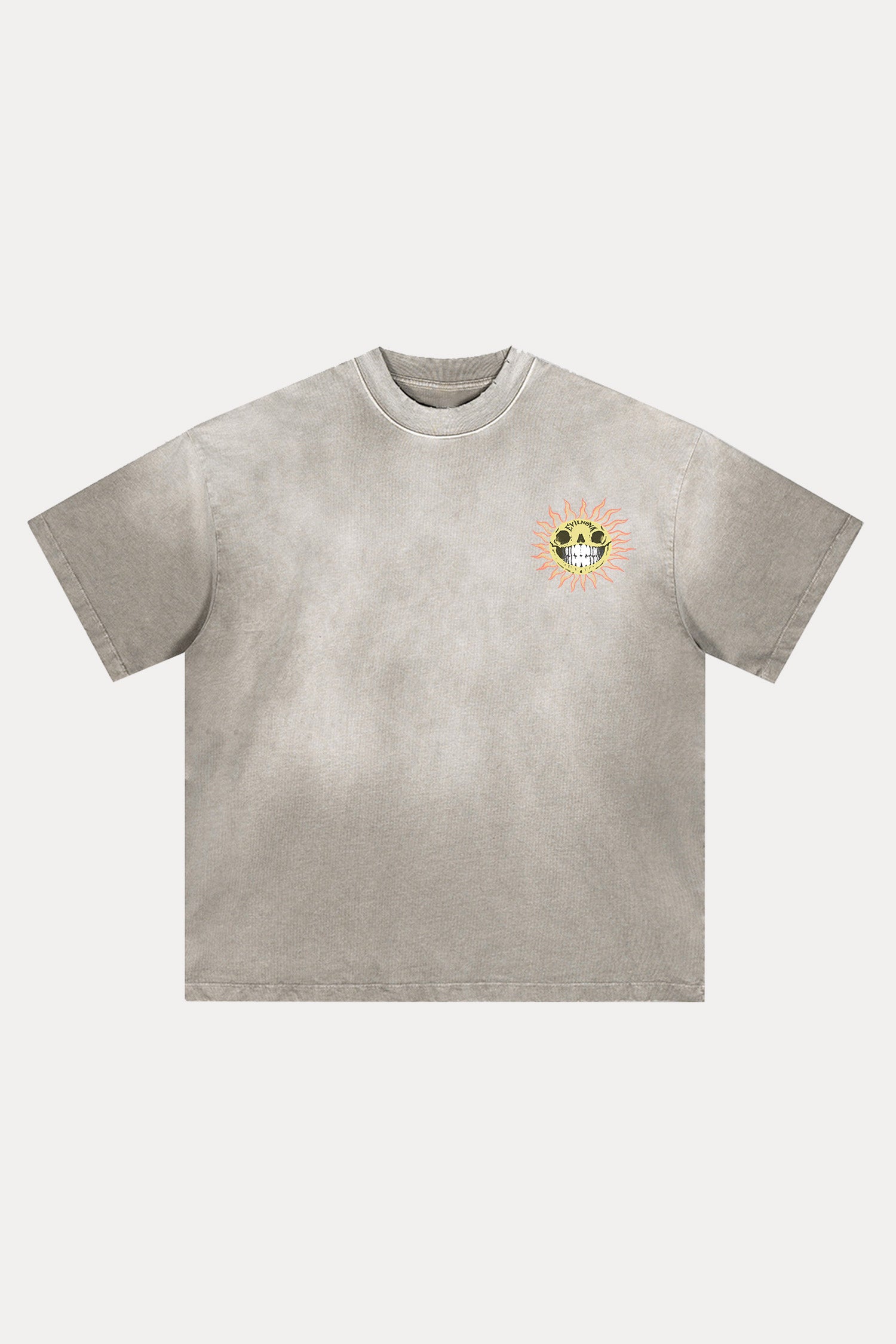 Evilnova The Grin of Doom Distressed Washed T-Shirt-Evilnova