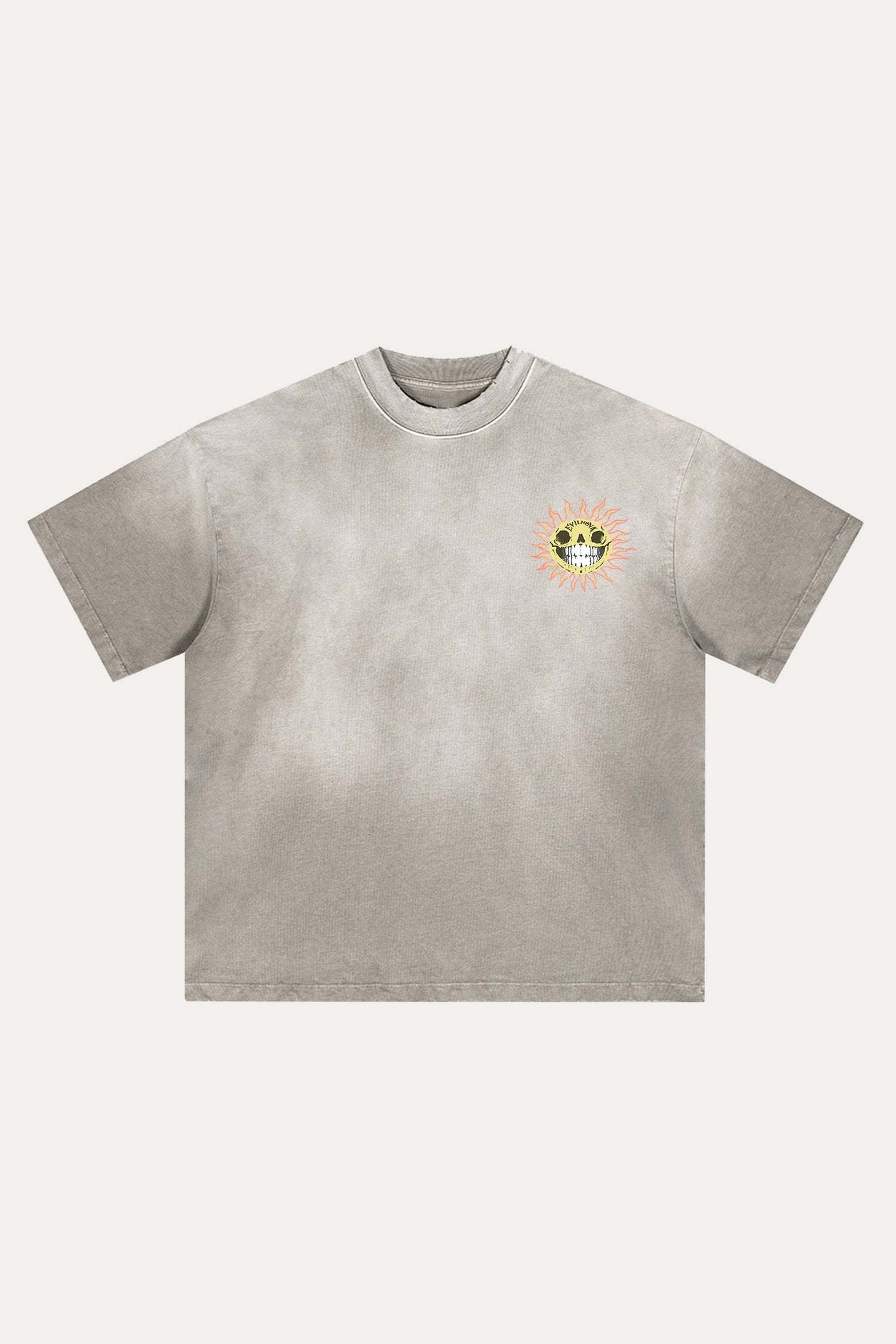 Evilnova The Grin of Doom Distressed Washed T-Shirt-Evilnova