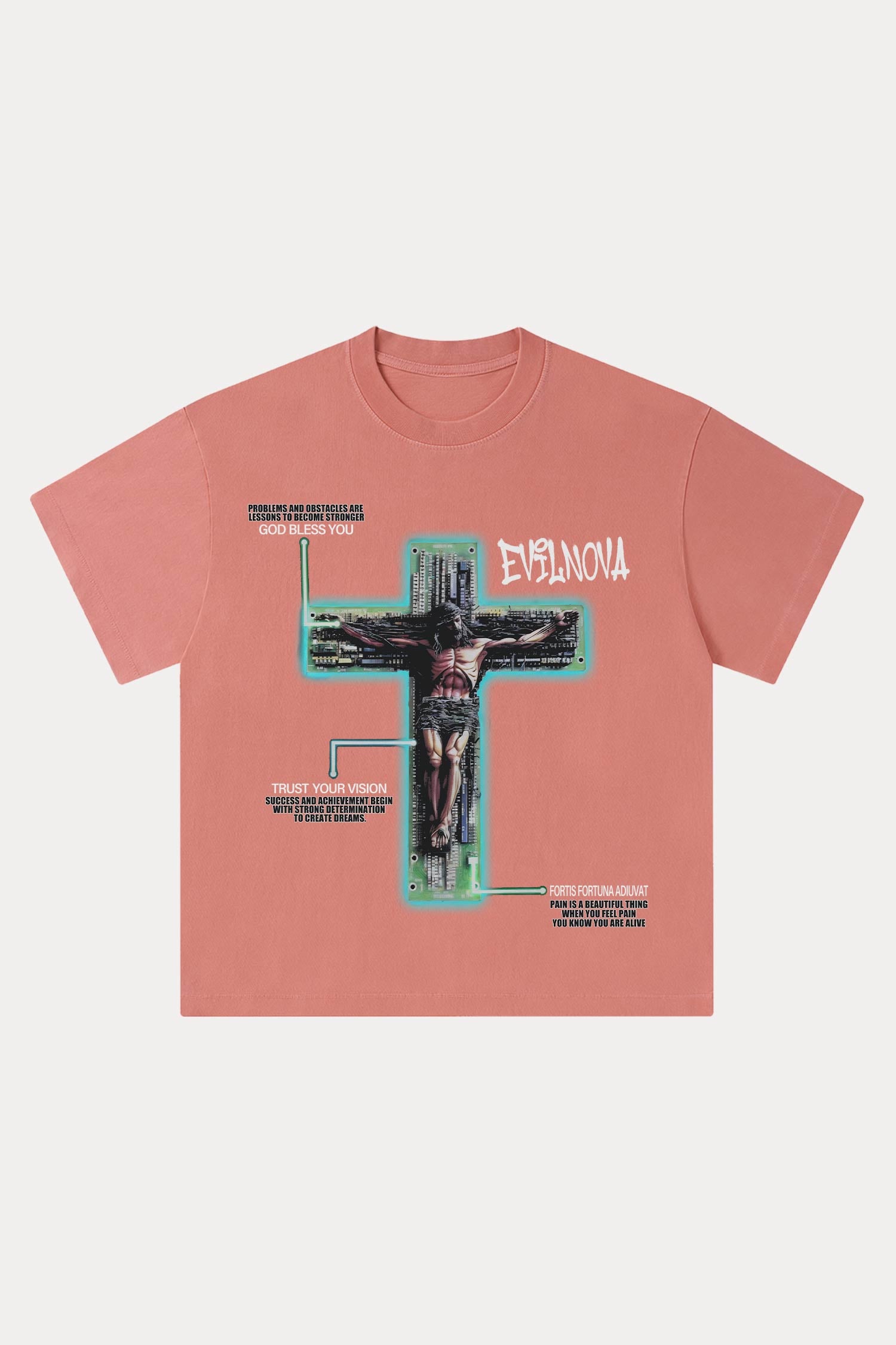 Evilnova We All Need Good Washed Streetwear T-Shirt-Evilnova