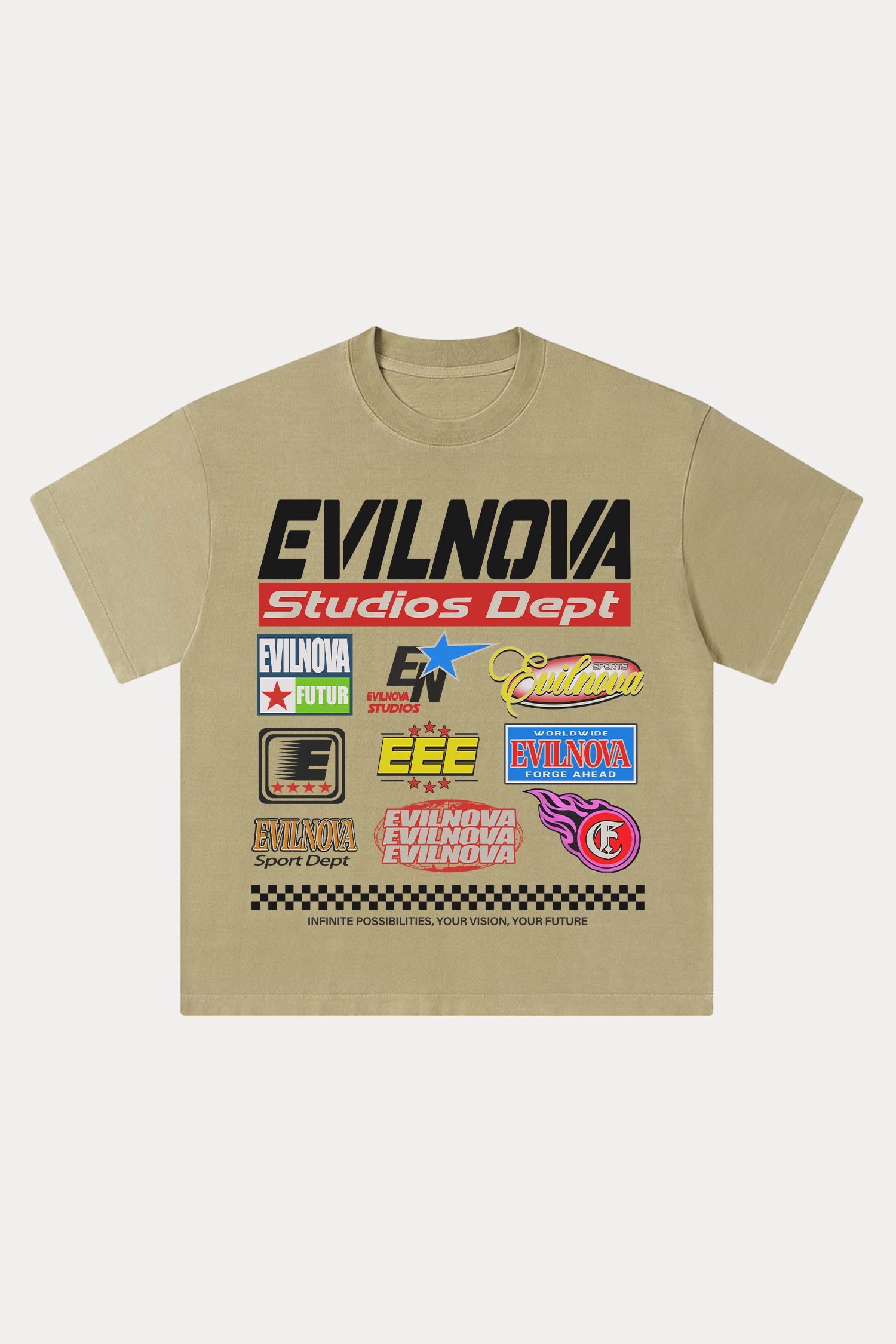Evilnova Studios Dept Washed Streetwear T-Shirt-Evilnova