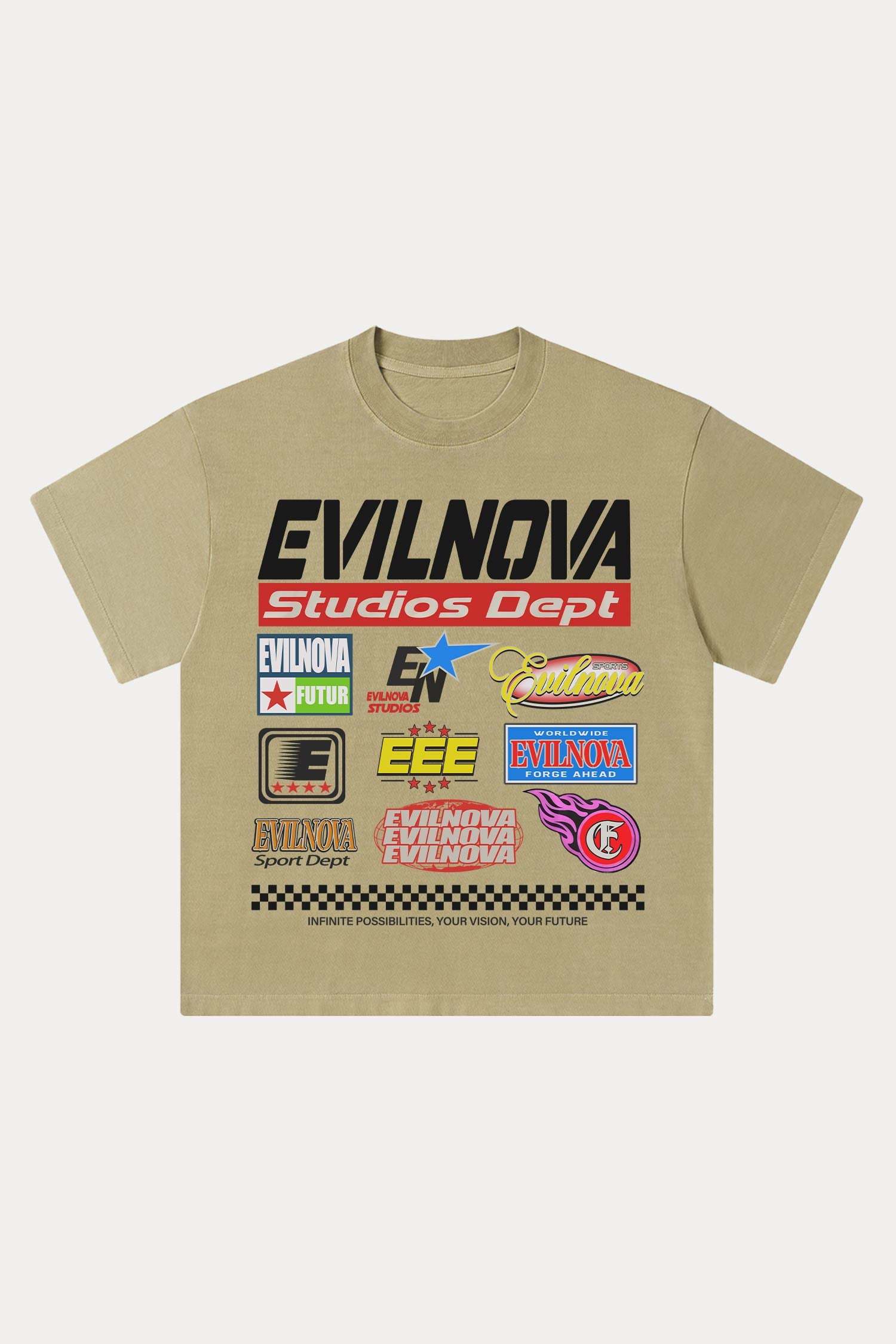 Evilnova Studios Dept Washed Streetwear T-Shirt-Evilnova