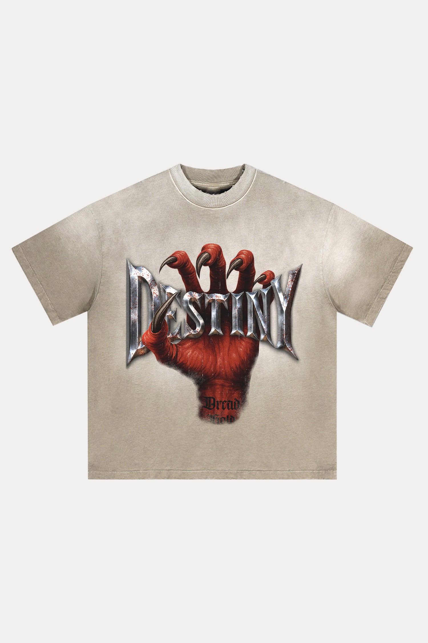 Evilnova Destiny Distressed Washed T-Shirt-Evilnova