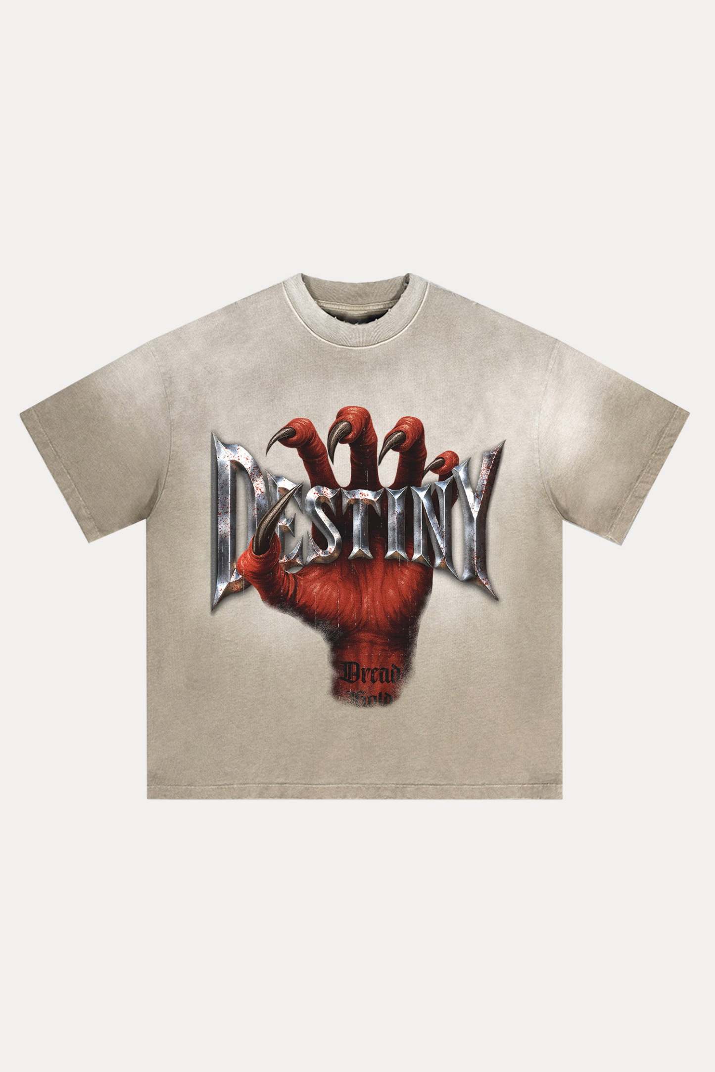 Evilnova Destiny Distressed Washed T-Shirt-Evilnova
