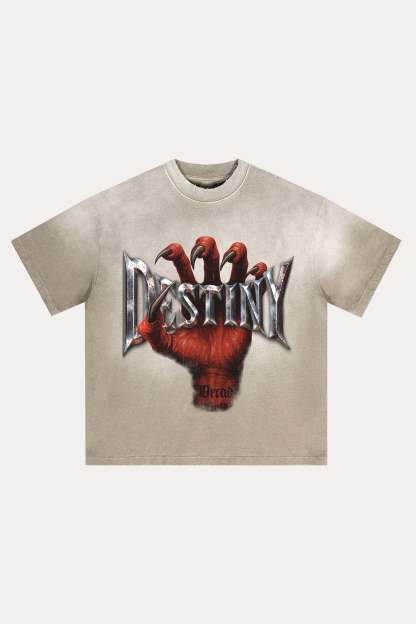 Evilnova Destiny Distressed Washed T-Shirt-Evilnova