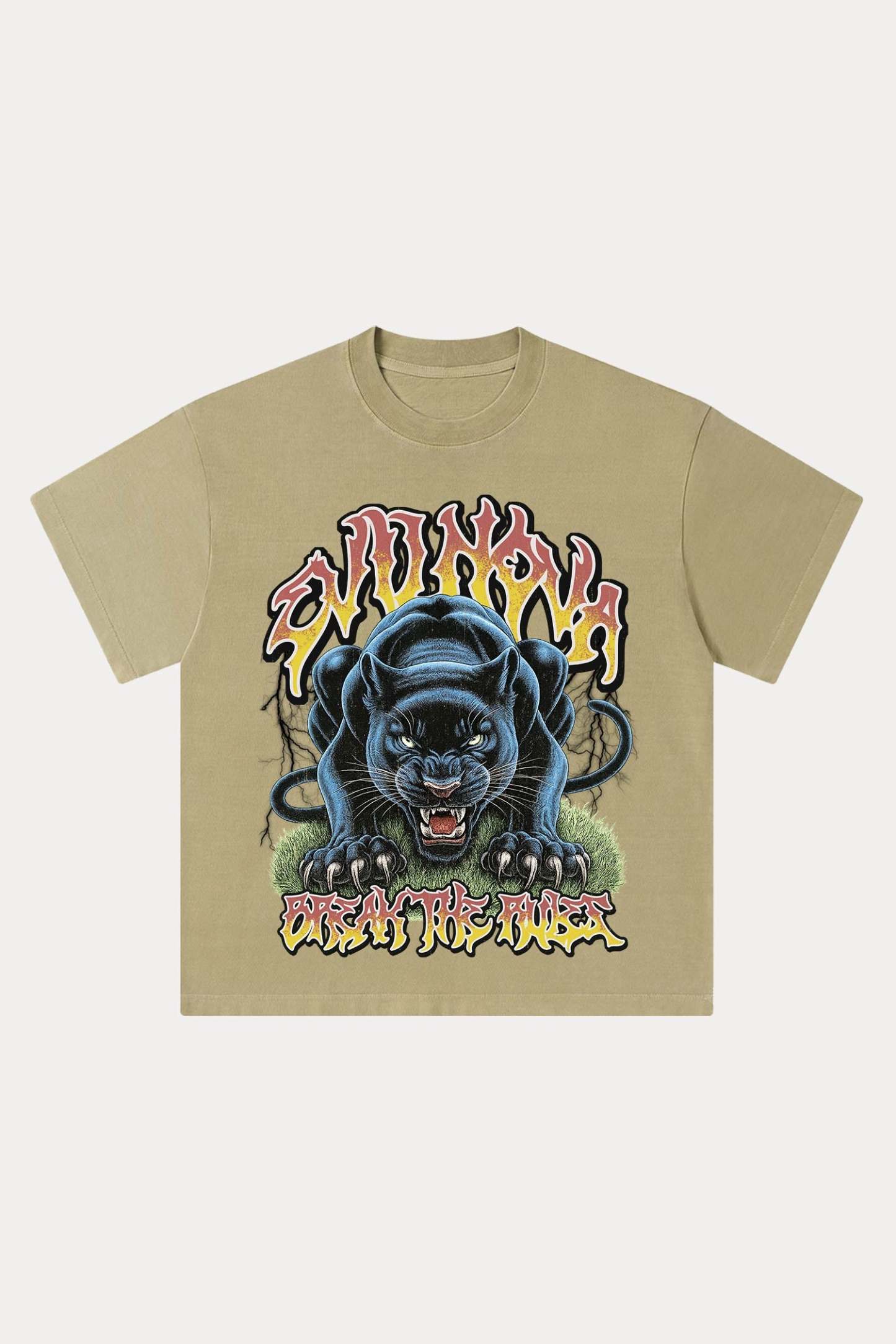 Evilnova Break The Rules Washed Streetwear T-Shirt-Evilnova