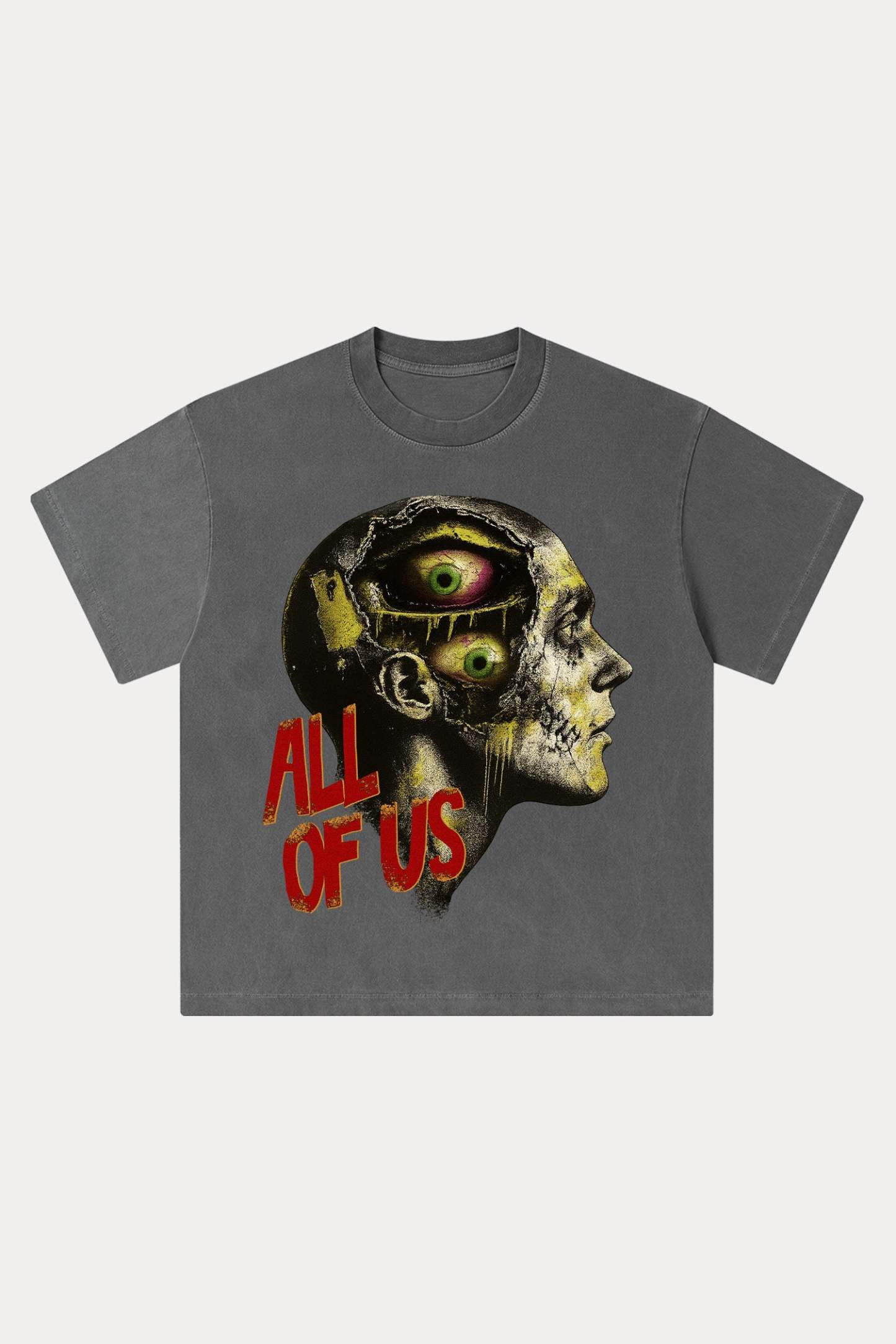Evilnova All of us Washed Streetwear T-Shirt-Evilnova