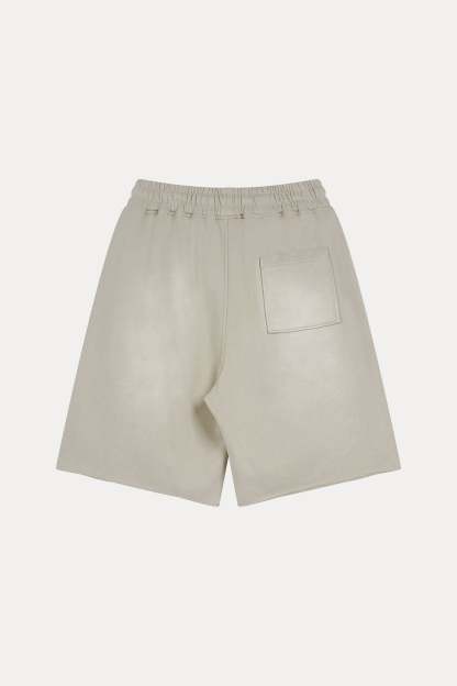 Evilnova Apricot Flame Washed Raw-Hem Sweatshorts-Evilnova