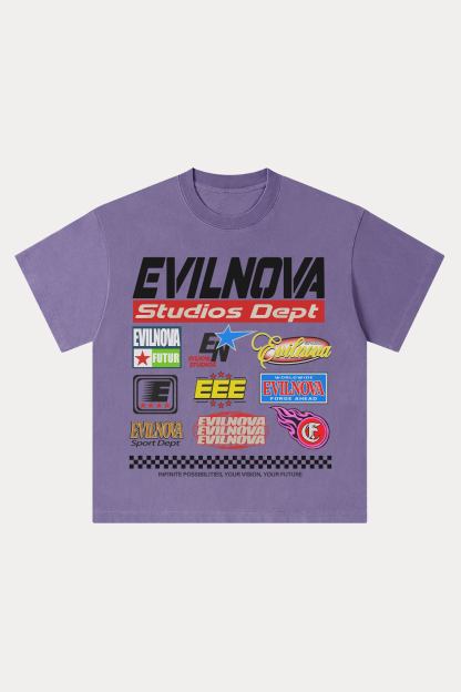 Evilnova Studios Dept Washed Streetwear T-Shirt-Evilnova