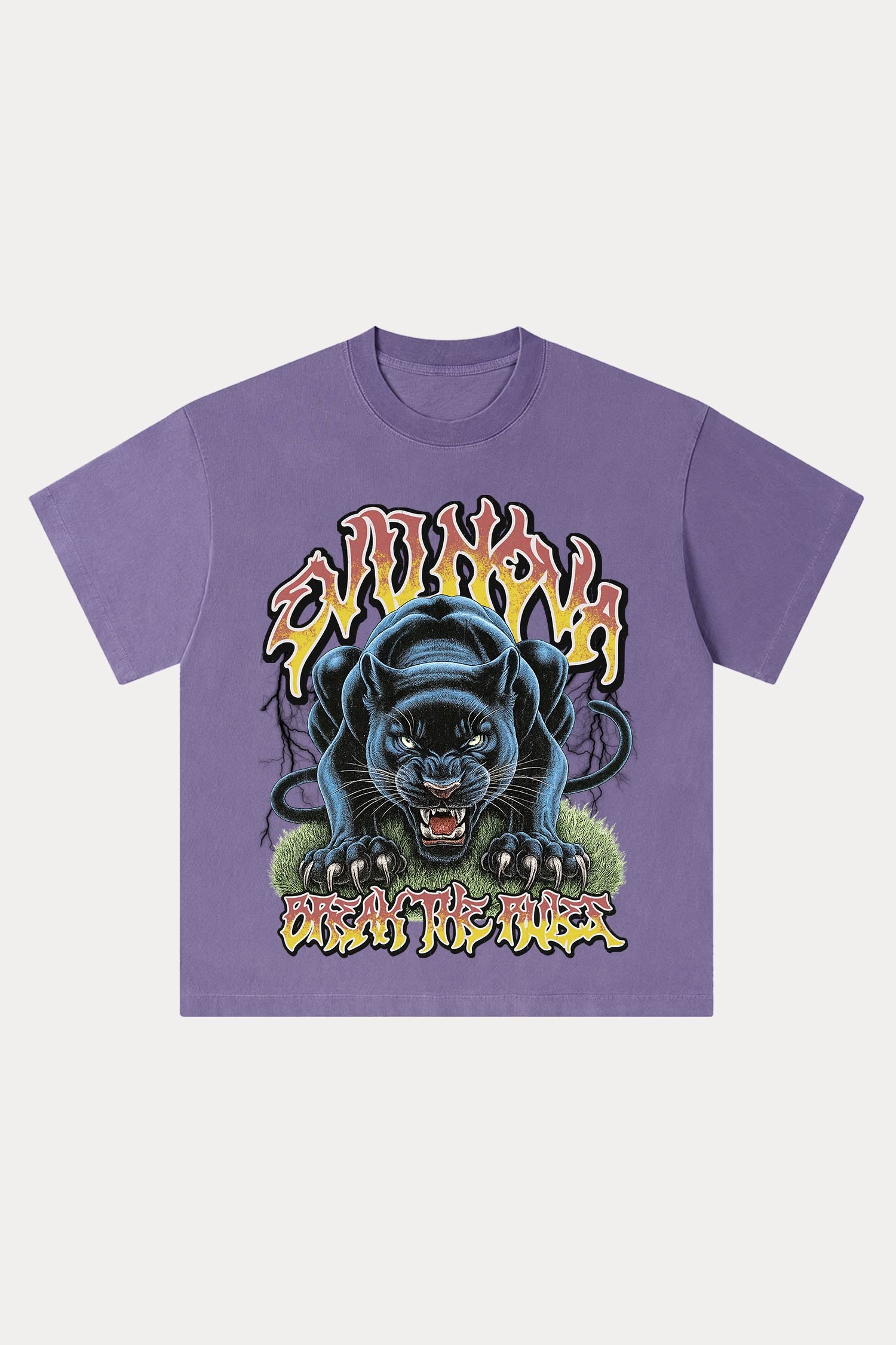 Evilnova Break The Rules Washed Streetwear T-Shirt-Evilnova