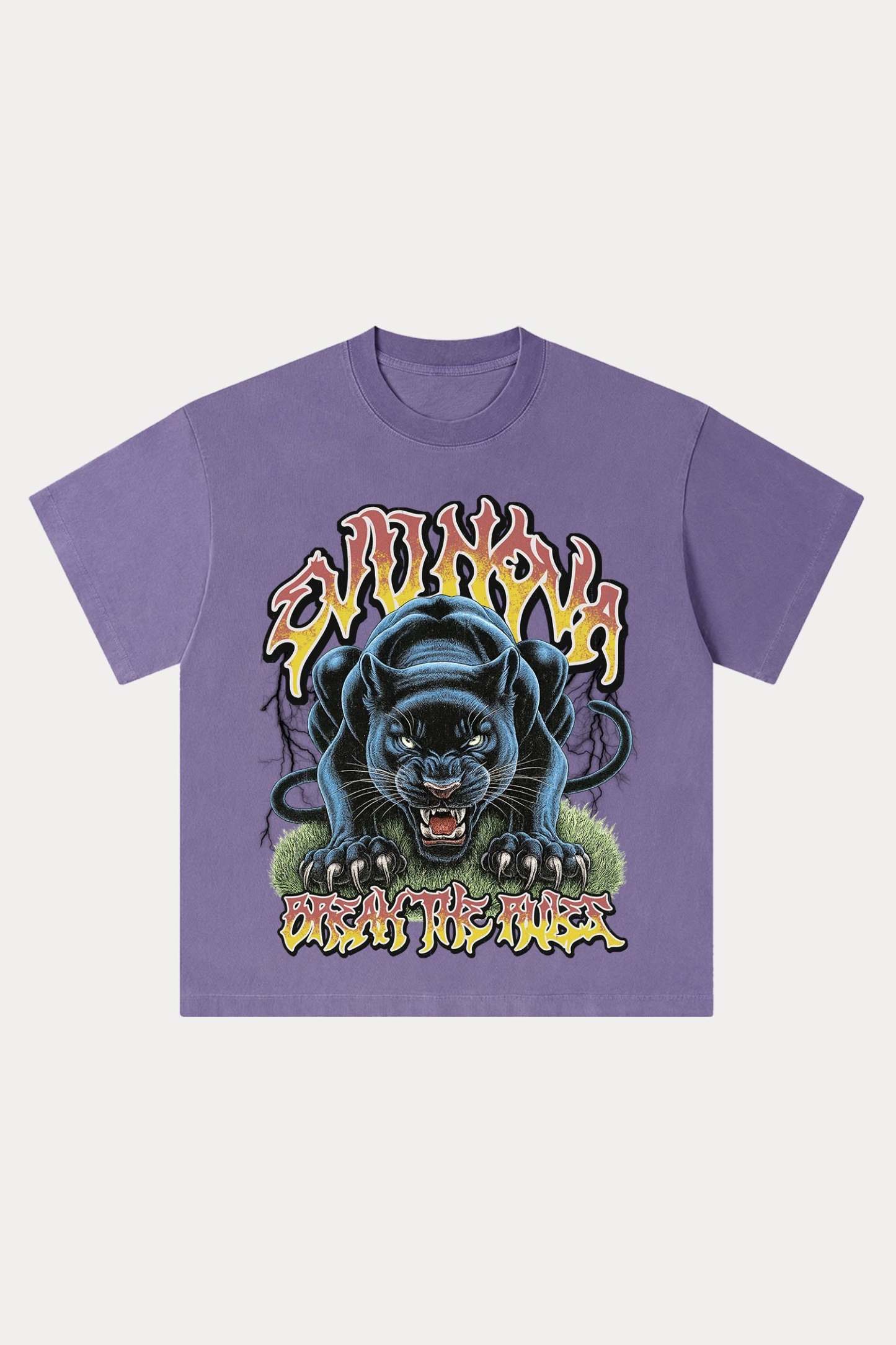 Evilnova Break The Rules Washed Streetwear T-Shirt-Evilnova