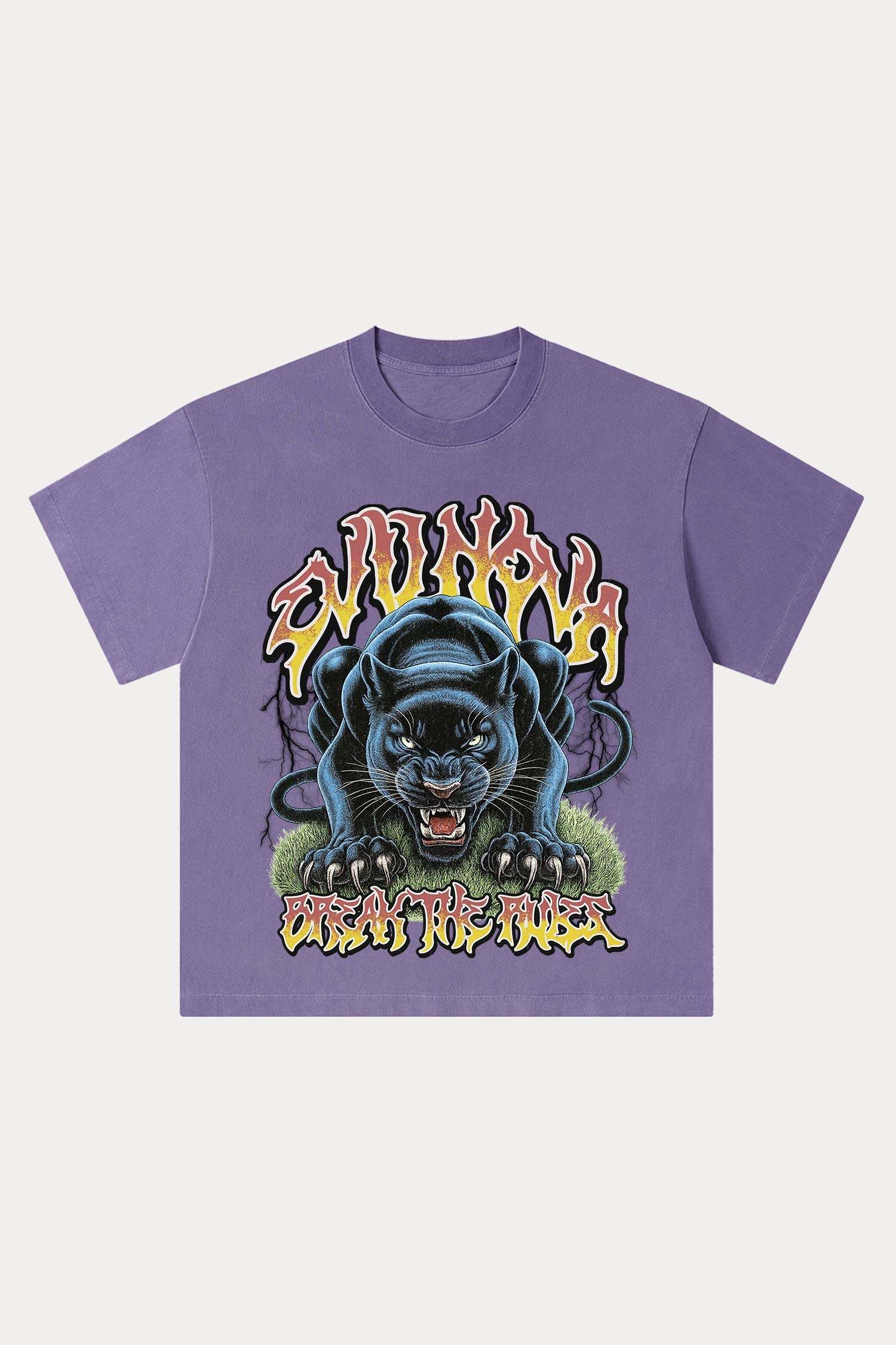 Evilnova Break The Rules Washed Streetwear T-Shirt-Evilnova