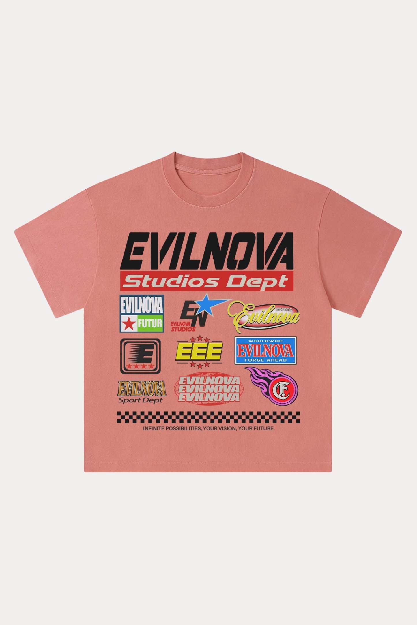 Evilnova Studios Dept Washed Streetwear T-Shirt-Evilnova