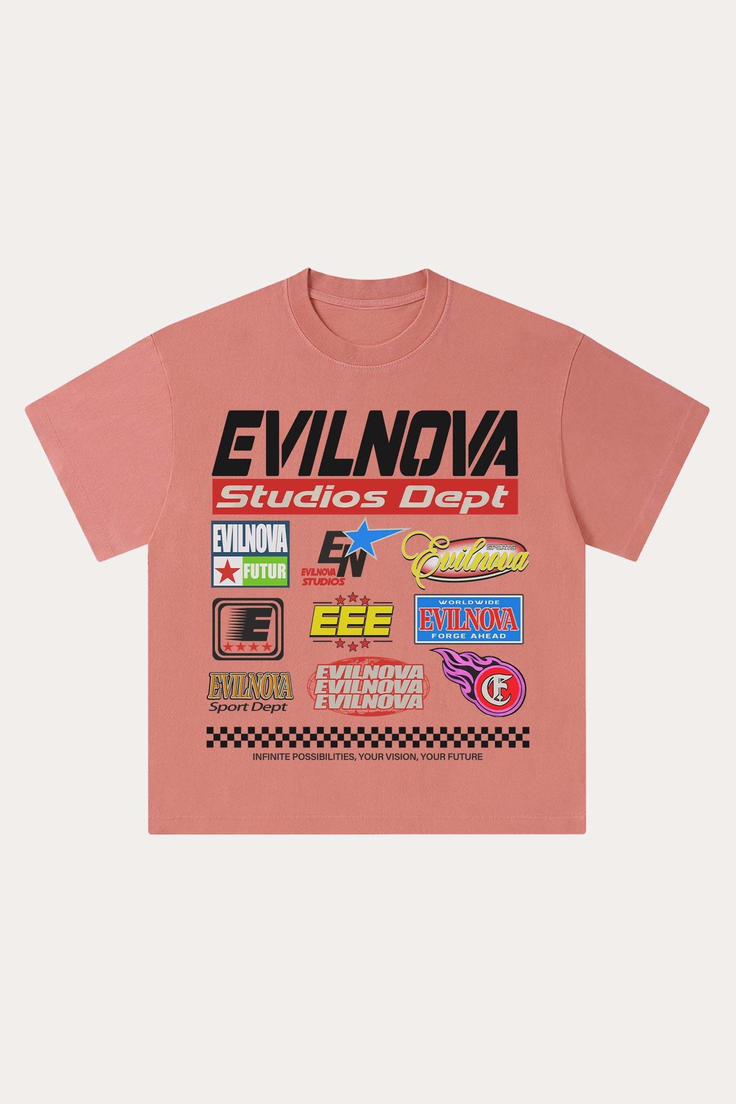 Evilnova Studios Dept Washed Streetwear T-Shirt-Evilnova