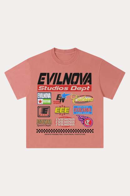 Evilnova Studios Dept Washed Streetwear T-Shirt-Evilnova