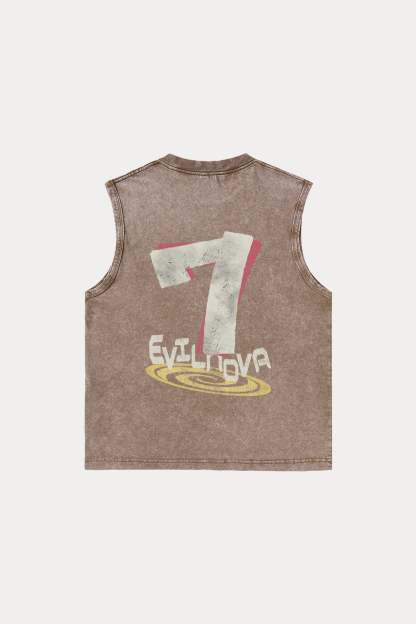 Evilnova Seven Washed Tank Top-Evilnova