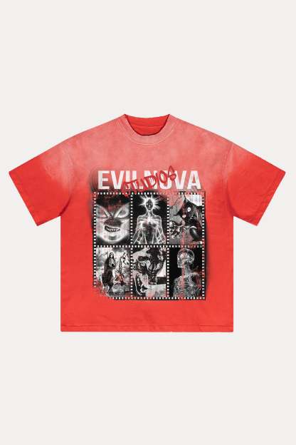 Evilnova  Evilnova Studios Distressed Washed T-Shirt-Evilnova