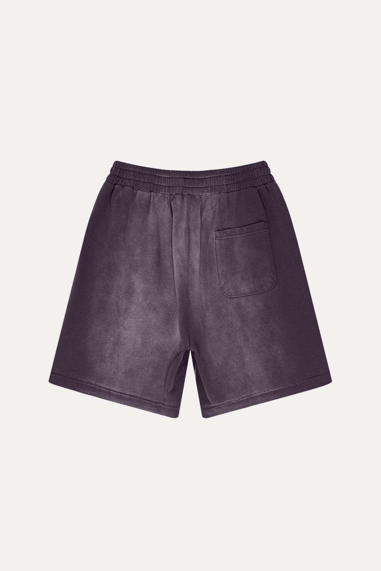 Evilnova Vintage Purple Washed Distressed Tank Top & Sweatshorts Set-Evilnova