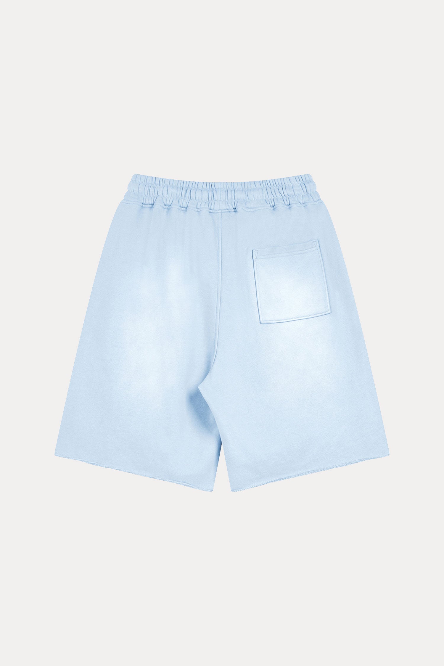 Evilnova Light Blue Flame Washed Raw-Hem Sweatshorts-Evilnova
