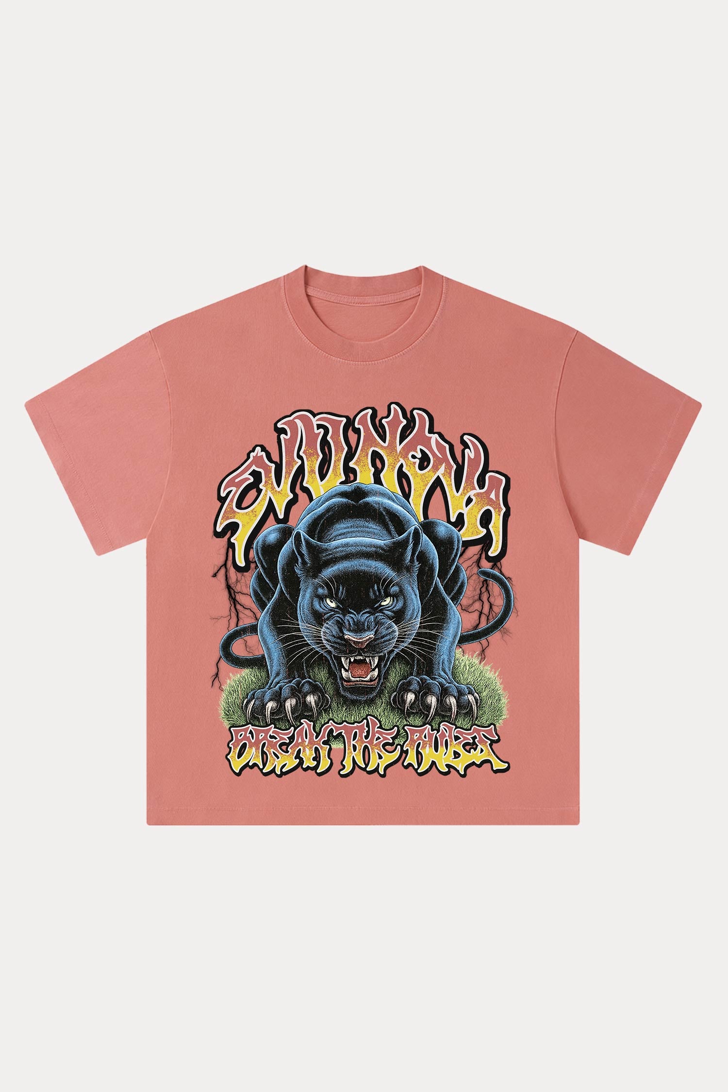 Evilnova Break The Rules Washed Streetwear T-Shirt-Evilnova