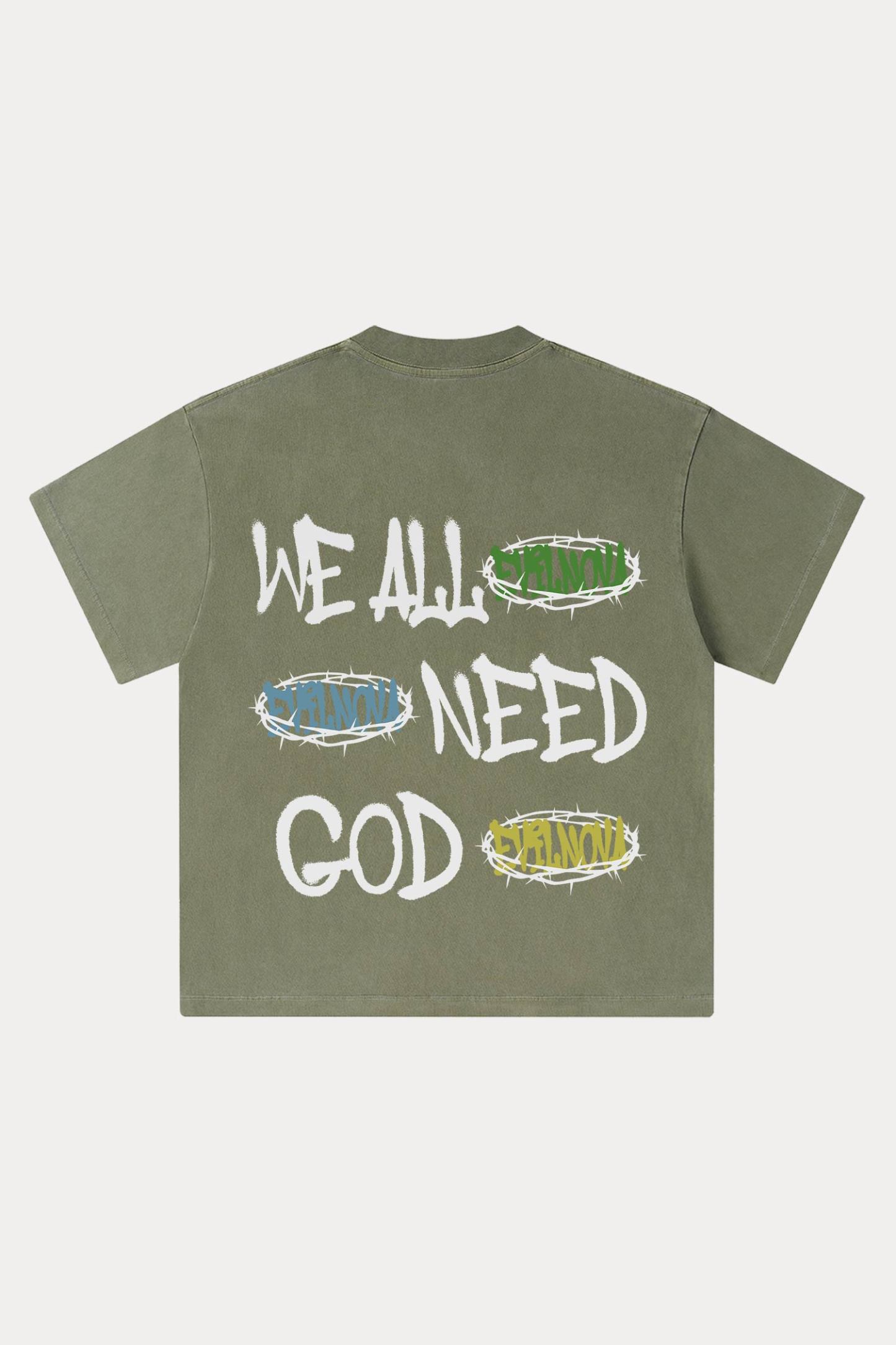 Evilnova We All Need Good Washed Streetwear T-Shirt-Evilnova