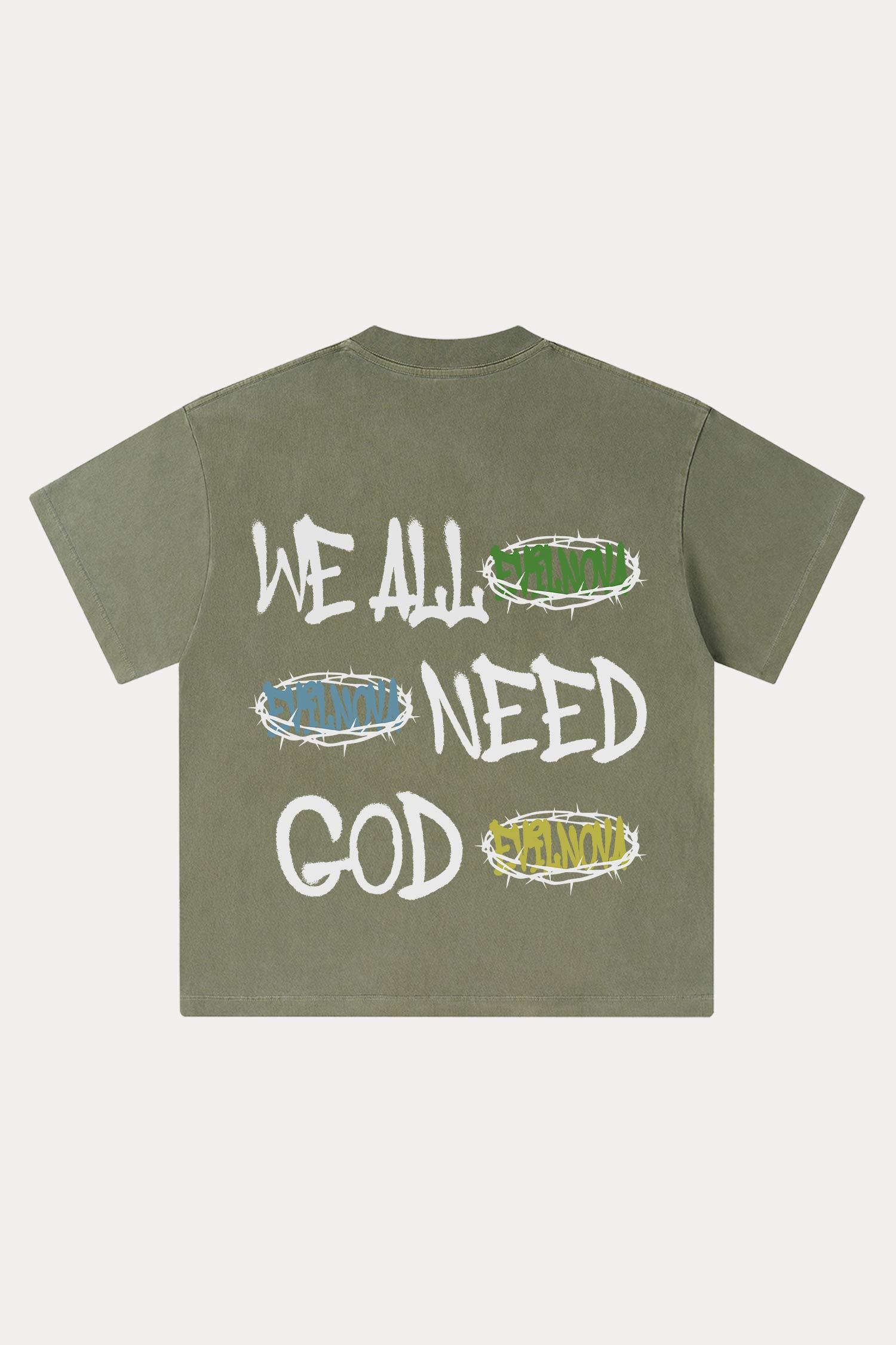 Evilnova We All Need Good Washed Streetwear T-Shirt-Evilnova