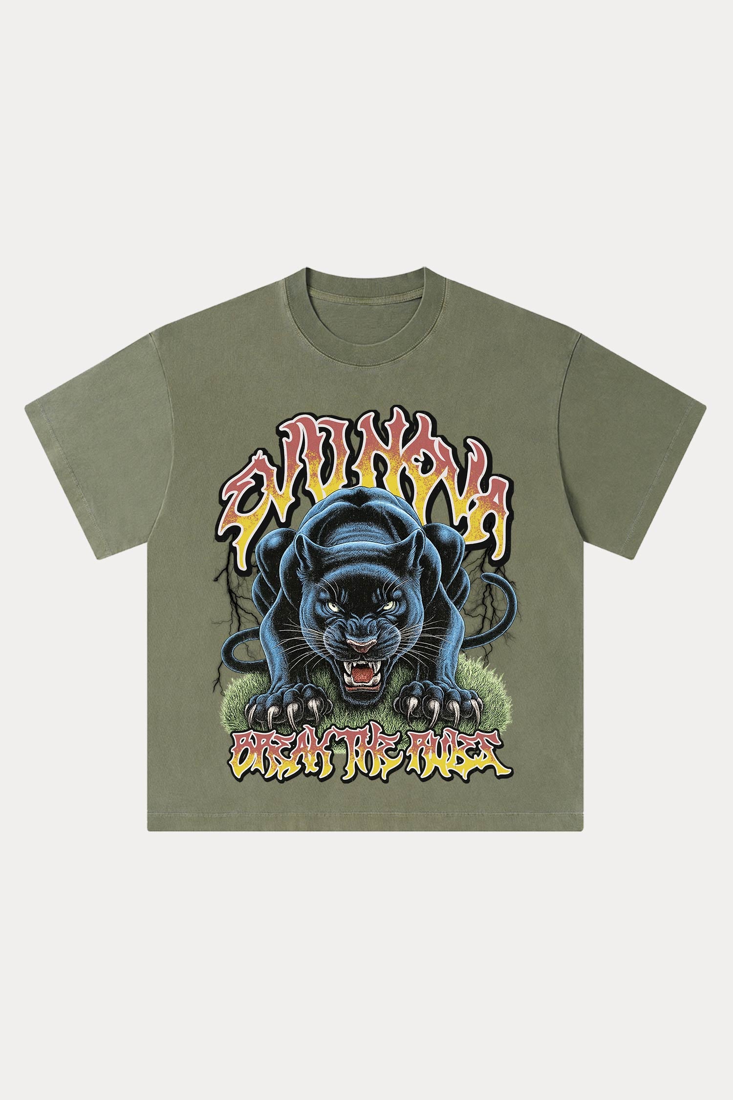 Evilnova Break The Rules Washed Streetwear T-Shirt-Evilnova