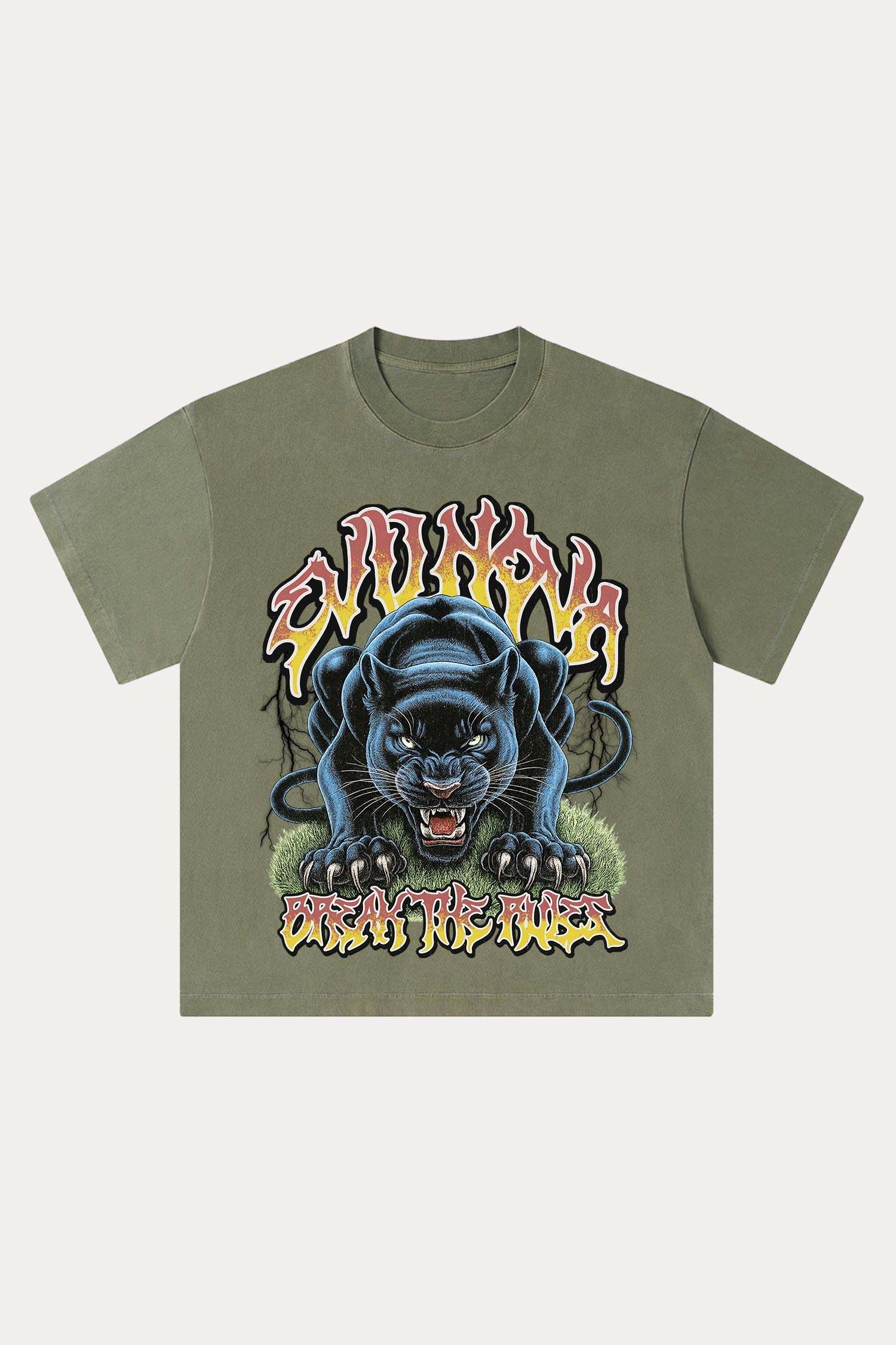 Evilnova Break The Rules Washed Streetwear T-Shirt-Evilnova