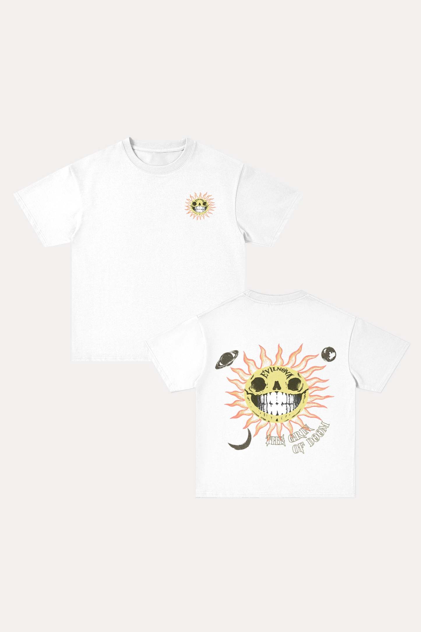 Evilnova The Grin of Doom Cotton Oversize T-Shirt-Evilnova