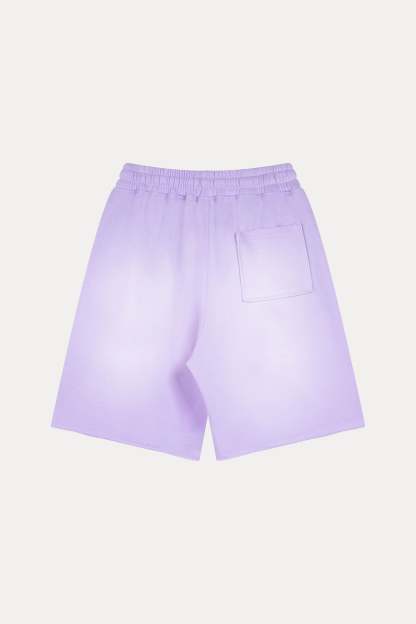 Evilnova Purple Flame Washed Raw-Hem Sweatshorts-Evilnova