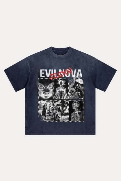 Evilnova  Evilnova Studios Distressed Washed T-Shirt-Evilnova