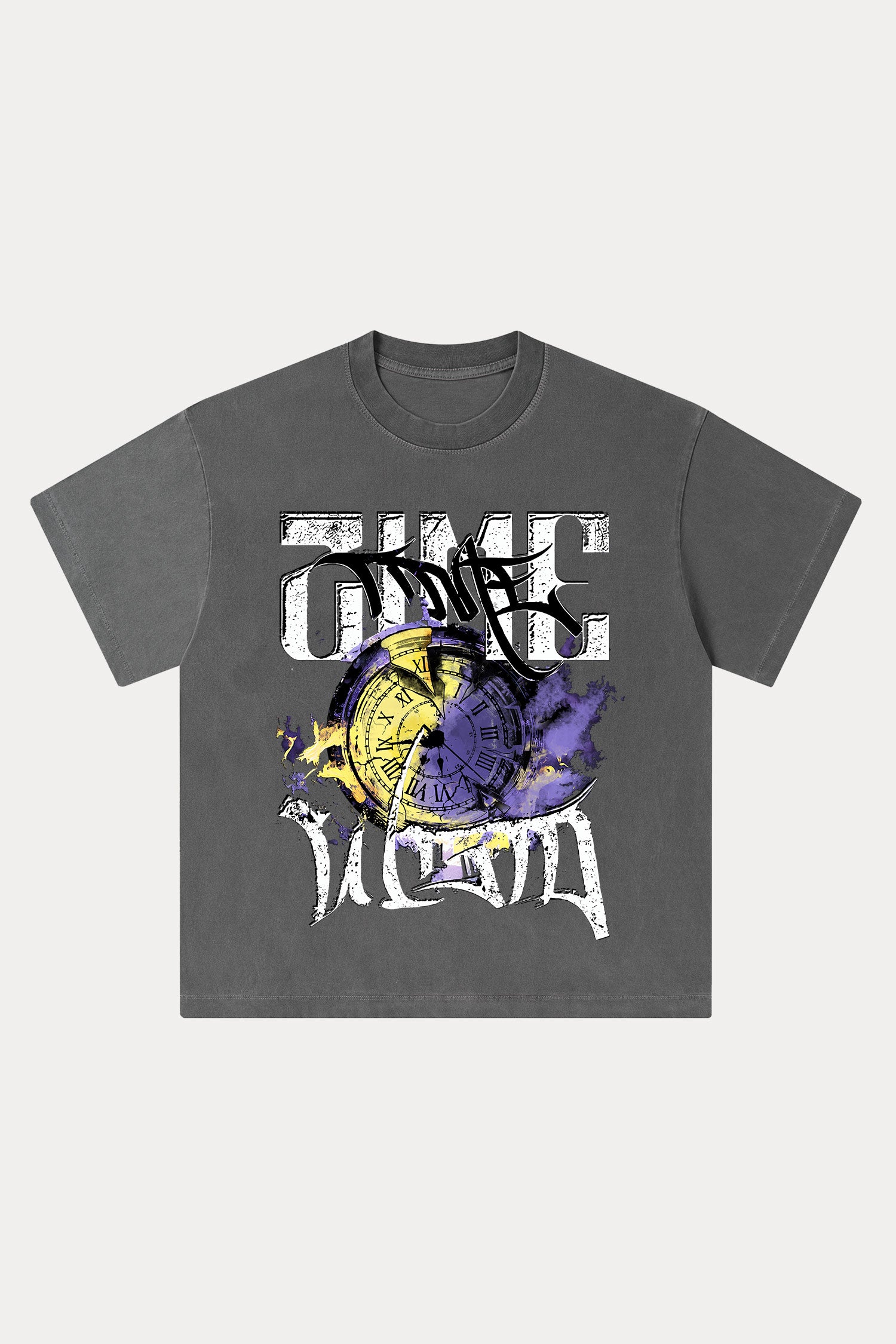 Evilnova Time Washed Streetwear T-Shirt-Evilnova