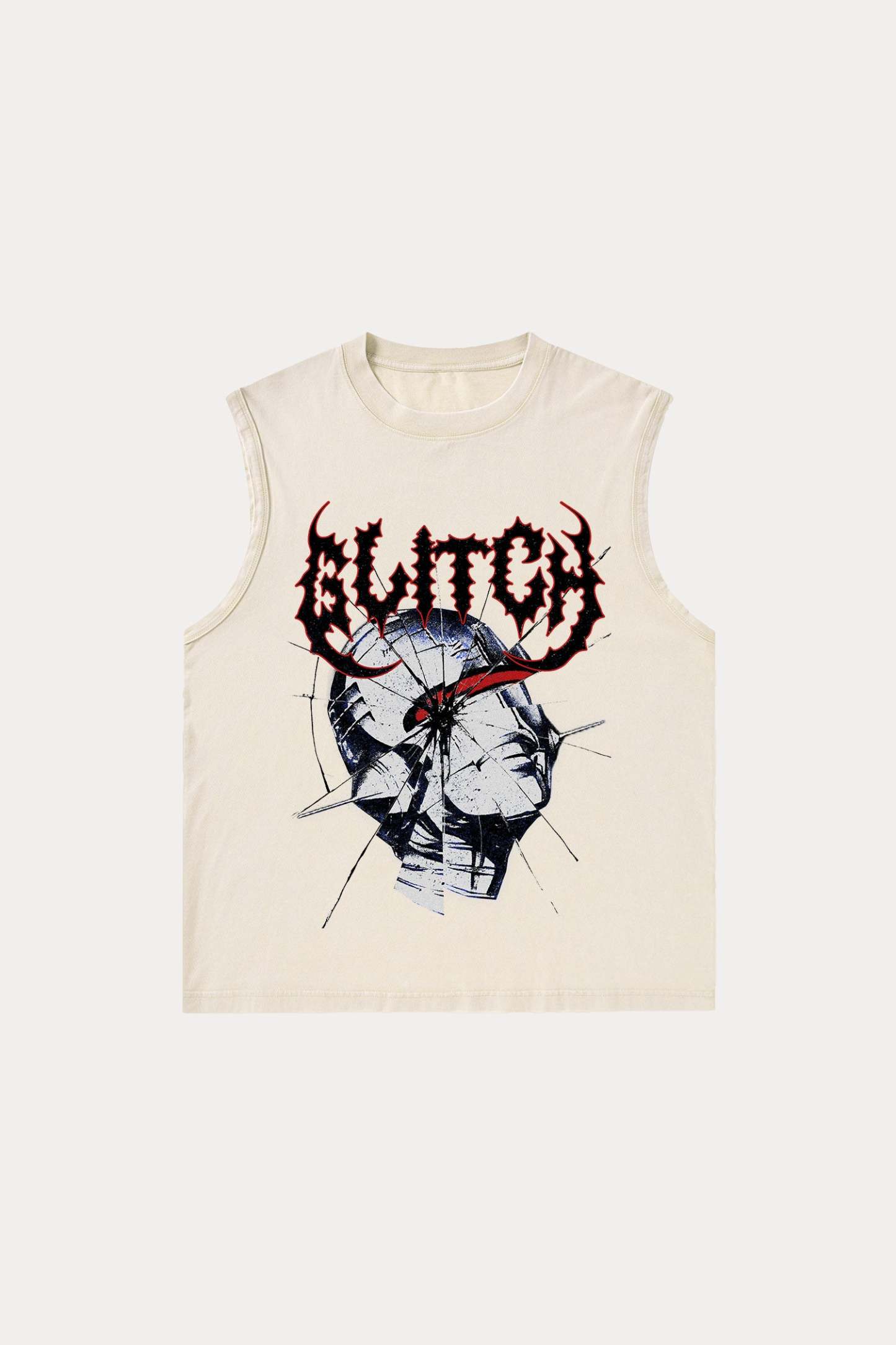 Evilnova Glitch Washed Tank Top-Evilnova